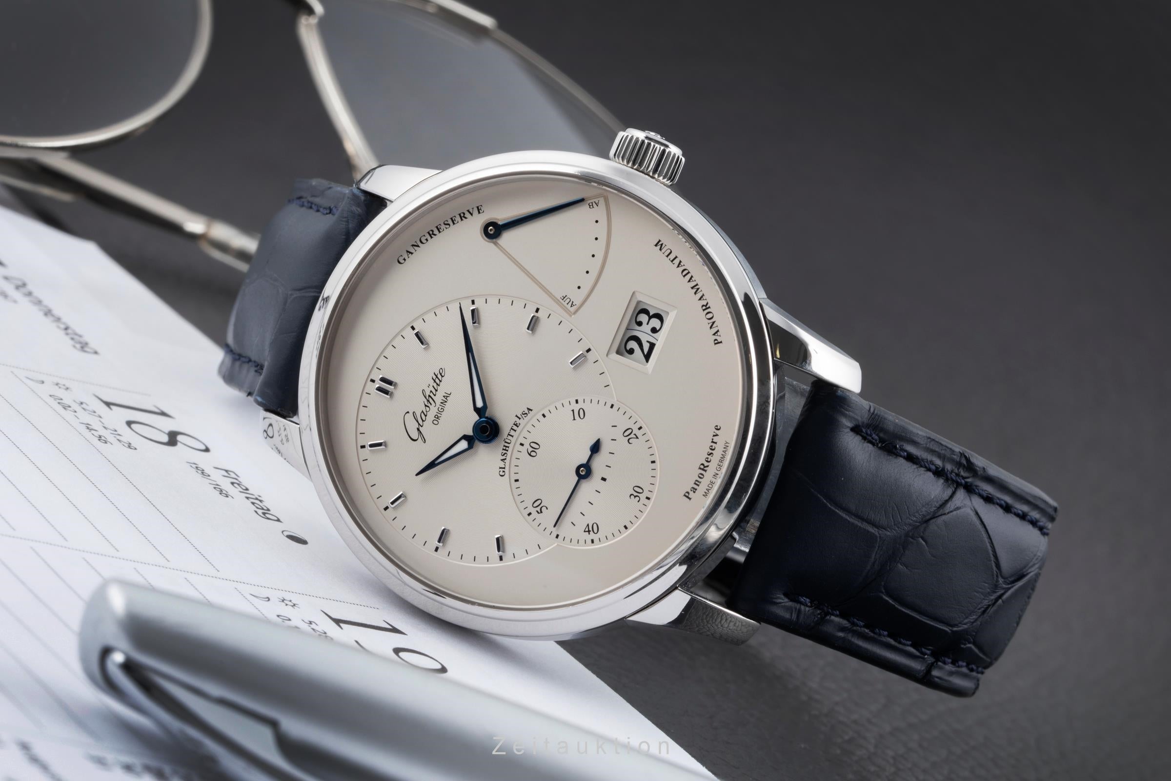 Glashütte PanoMaticReserve steel manual winding men's watch 1-65-01-22-12-04 LP: 11800EUR  [2604534]