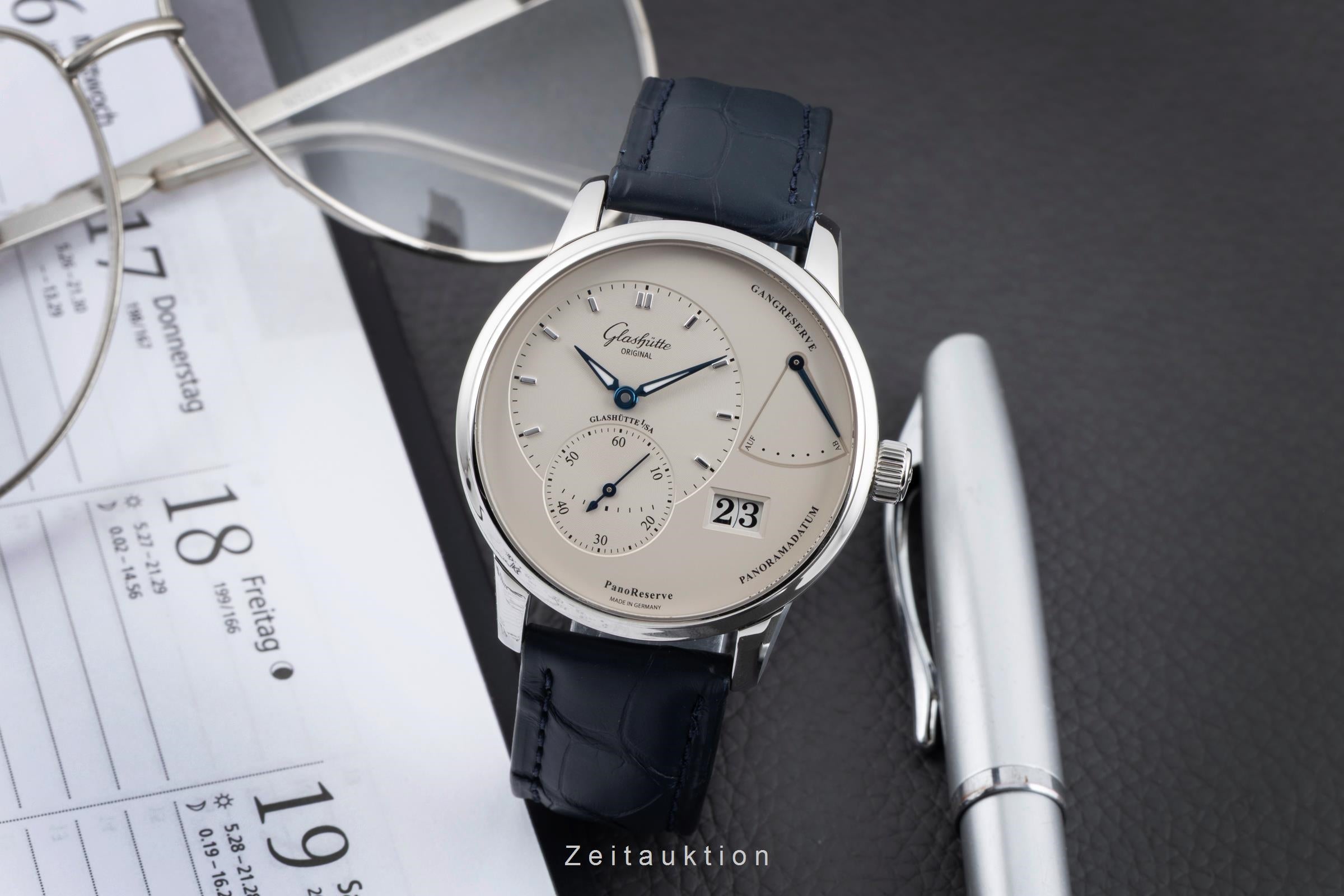 Glashütte PanoMaticReserve steel manual winding men's watch 1-65-01-22-12-04 LP: 11800EUR  [2604534]