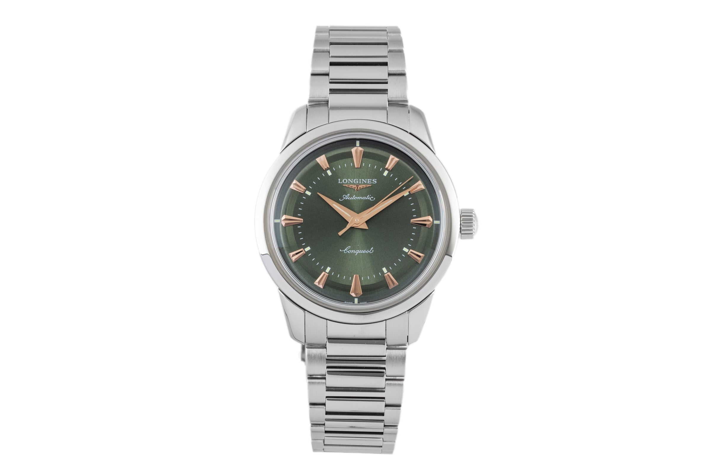 Longines Conquest Heritage acier automatique montre pour hommes L1.649.4.02.6 LP: 3300EUR  [2604559]