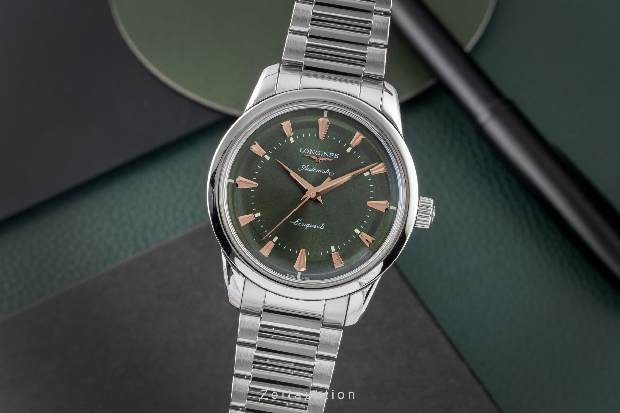 Longines Conquest Heritage acier automatique montre pour hommes L1.649.4.02.6 LP: 3300EUR  [2604559]
