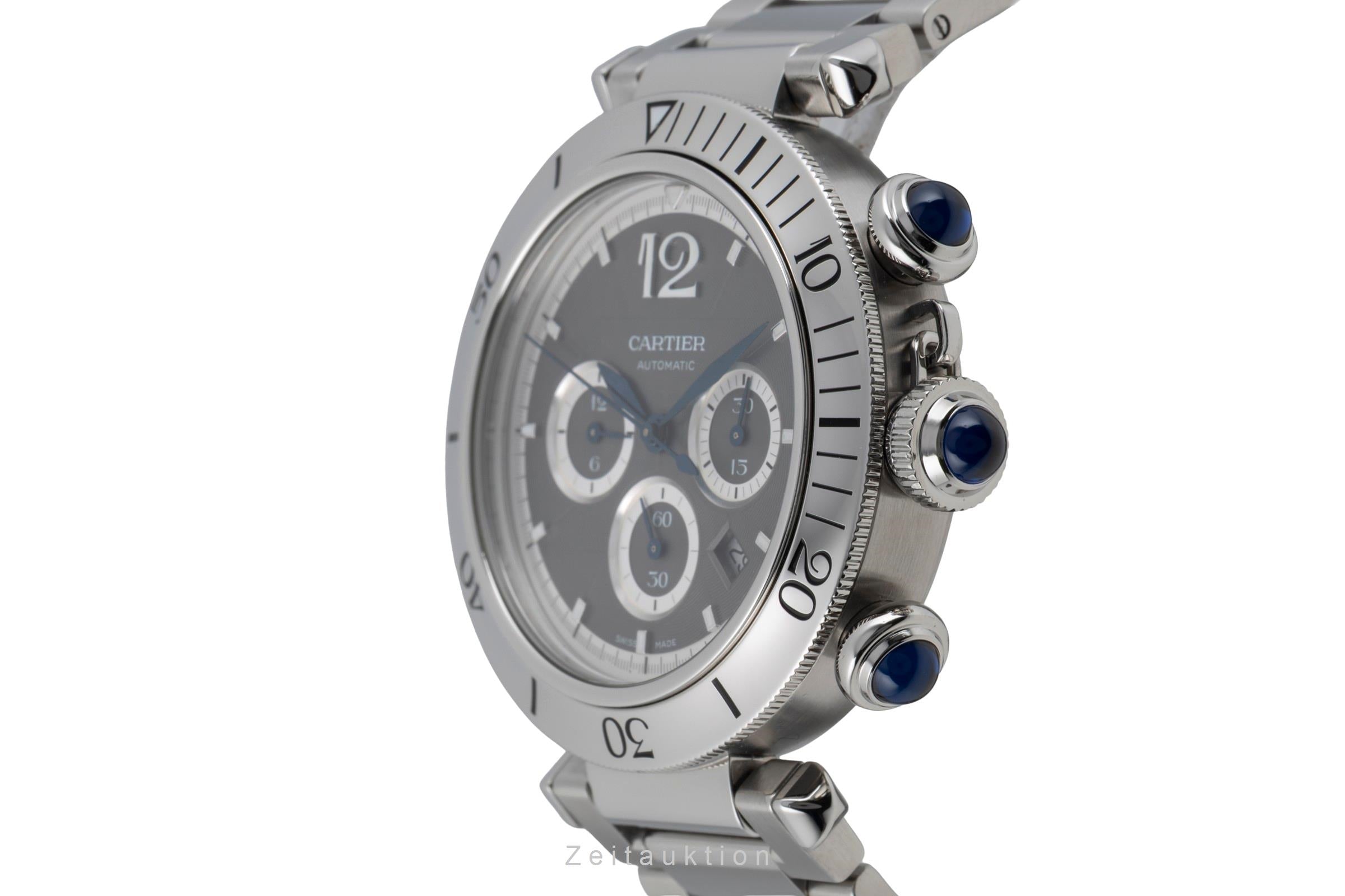 Cartier Pasha chronograph steel automatic men's watch WSPA0027  [2604564]