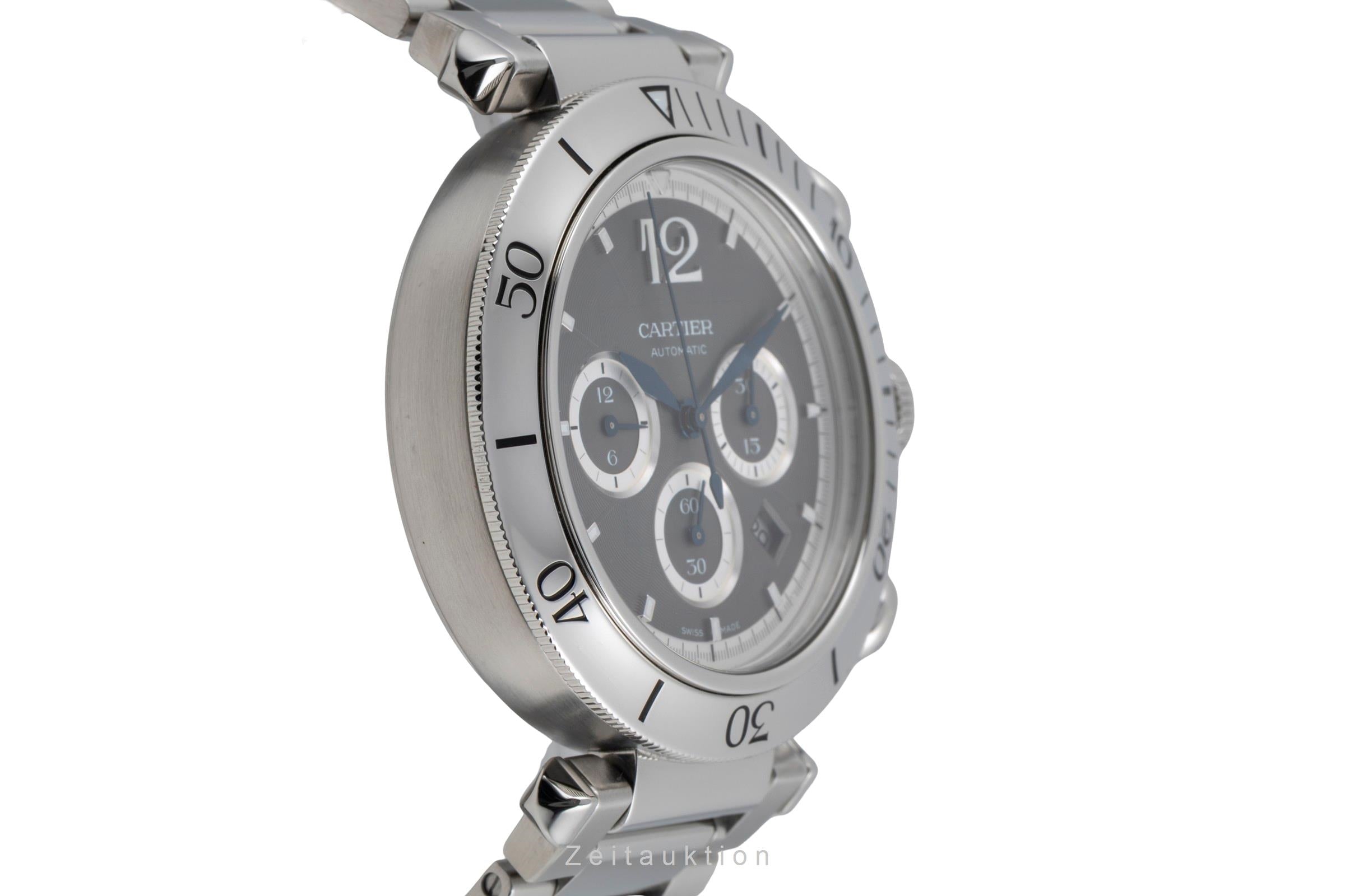 Cartier Pasha chronograph steel automatic men's watch WSPA0027  [2604564]