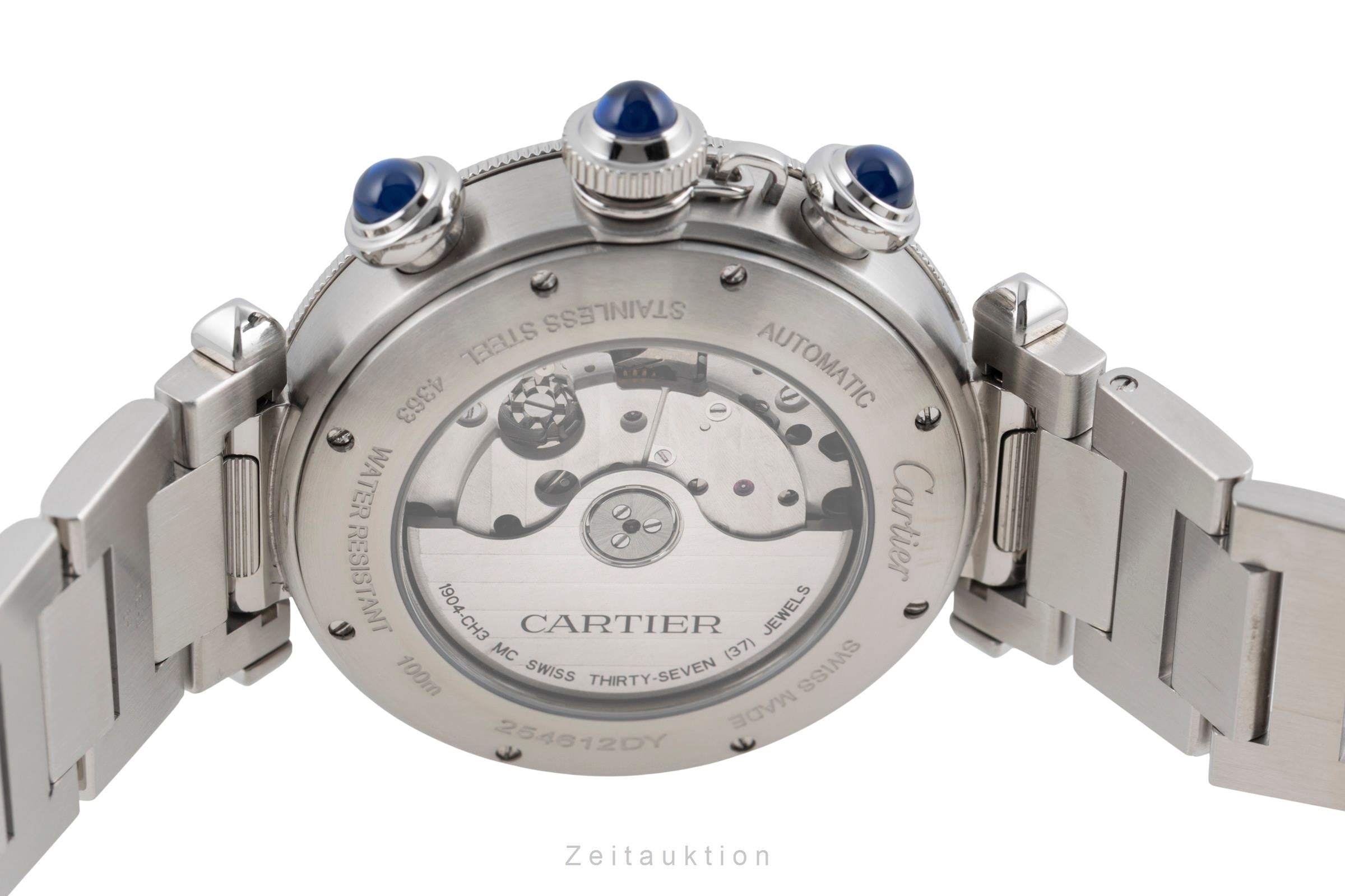Cartier Pasha chronograph steel automatic men's watch WSPA0027  [2604564]