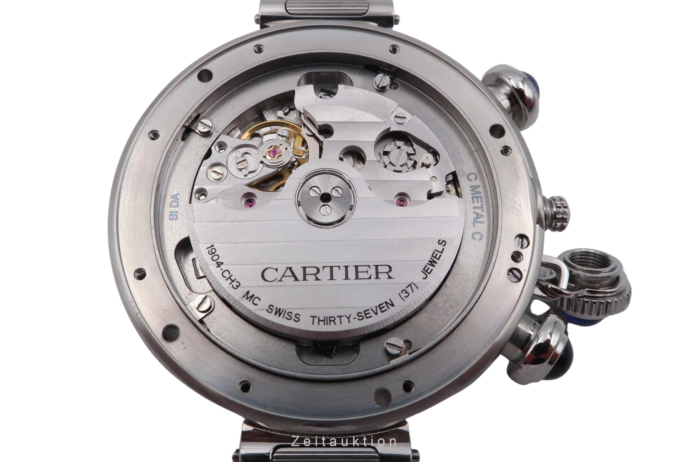 Cartier Pasha chronograph steel automatic men's watch WSPA0027  [2604564]