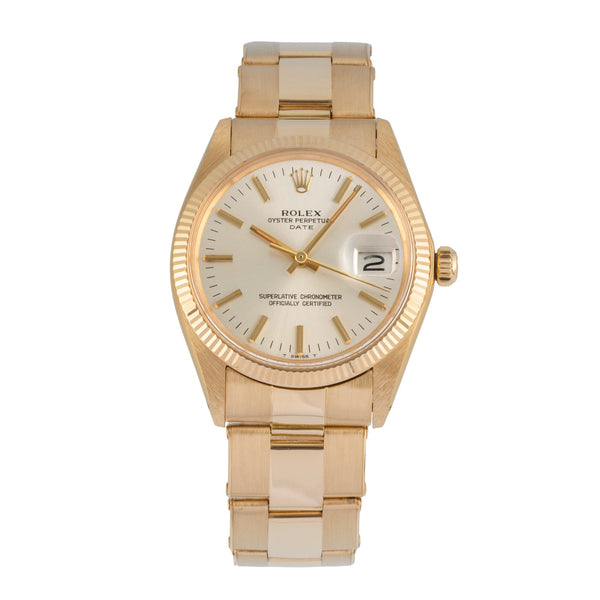 Rolex Date 18 ct gold automatic men's watch 1503 Vintage  [2604568]