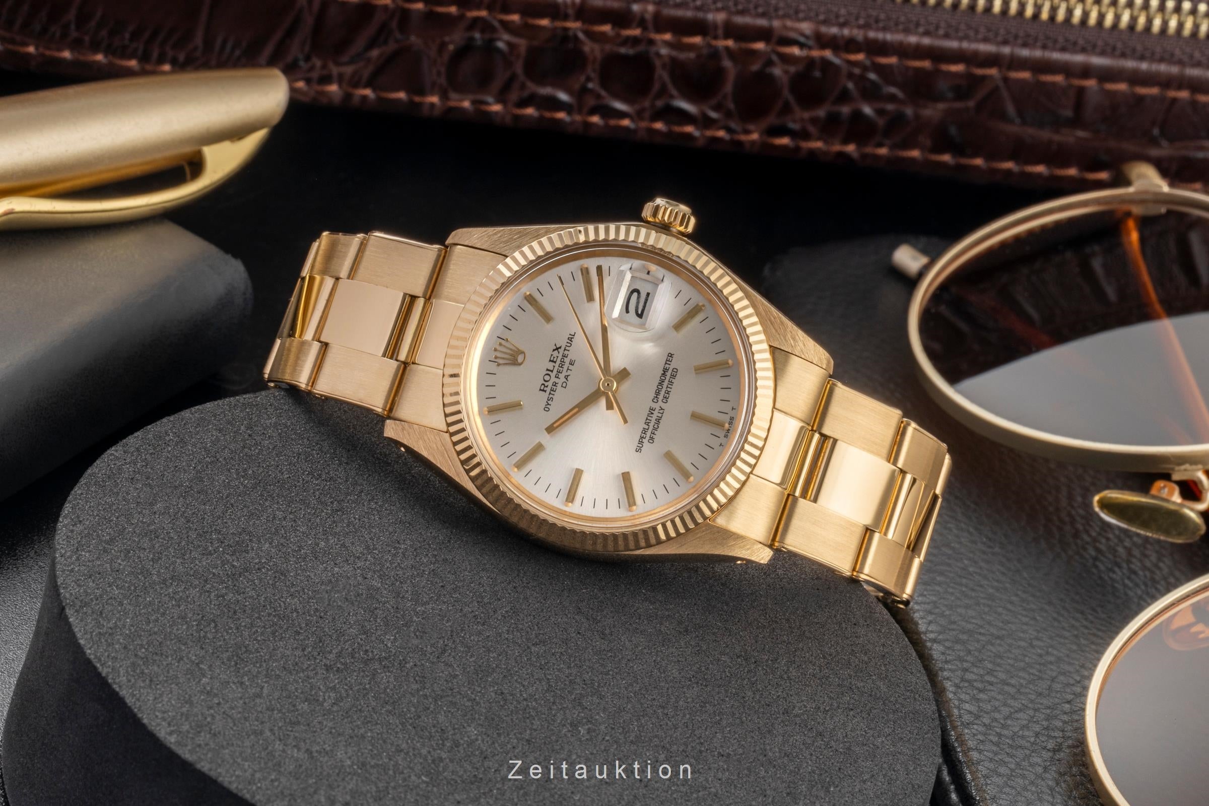 Rolex Date 18 ct gold automatic men's watch 1503 Vintage  [2604568]