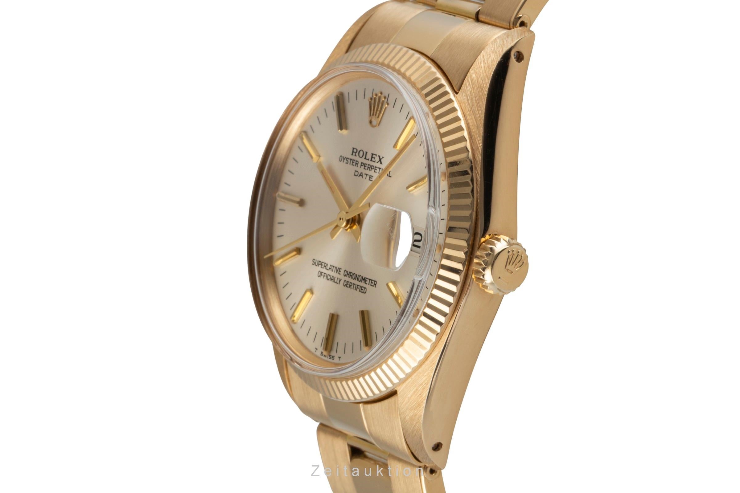 Rolex Date 18 ct gold automatic men's watch 1503 Vintage  [2604568]