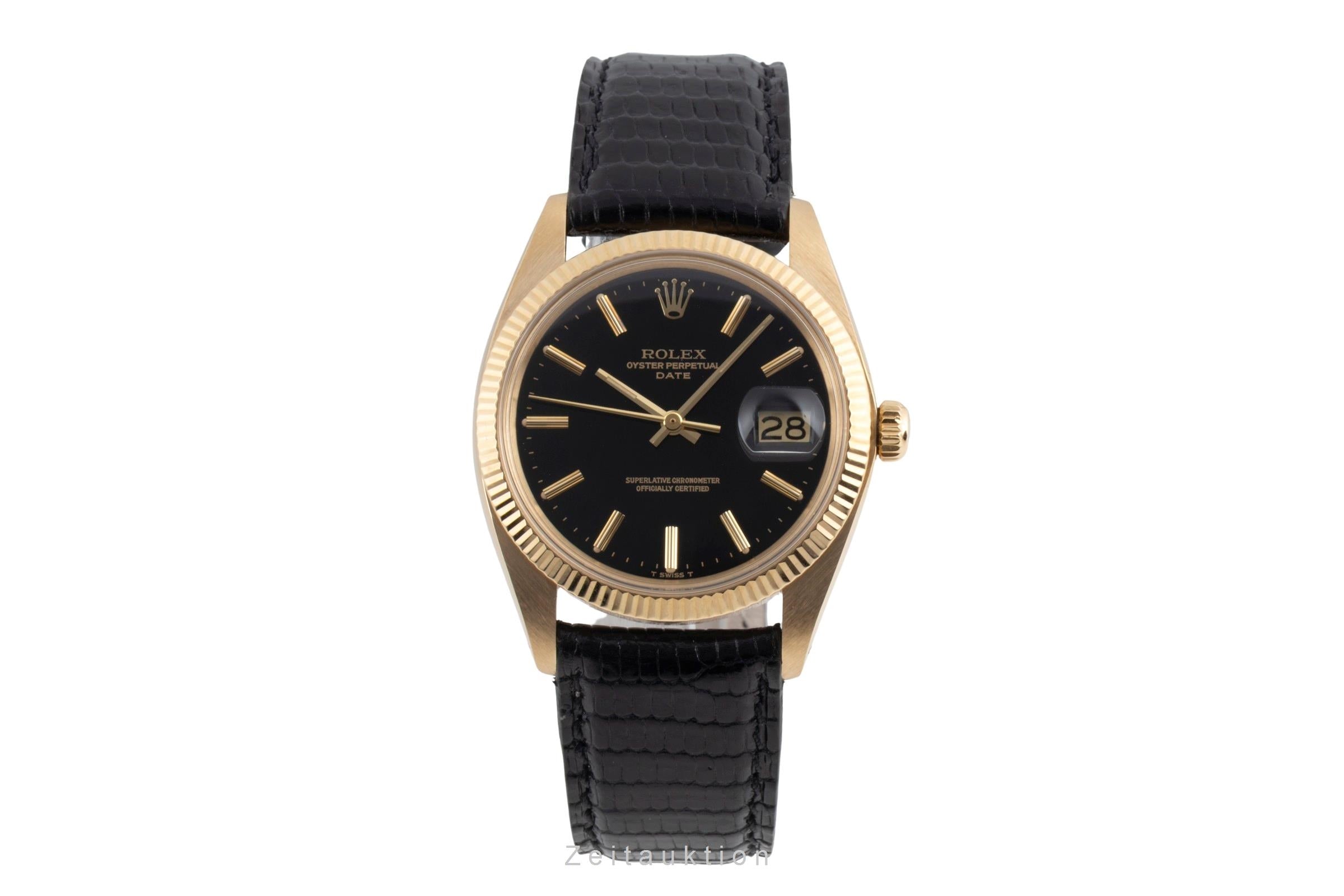 Rolex Date oro de 18 quilates automático reloj para caballeros 1503 Vintage  [2604569]