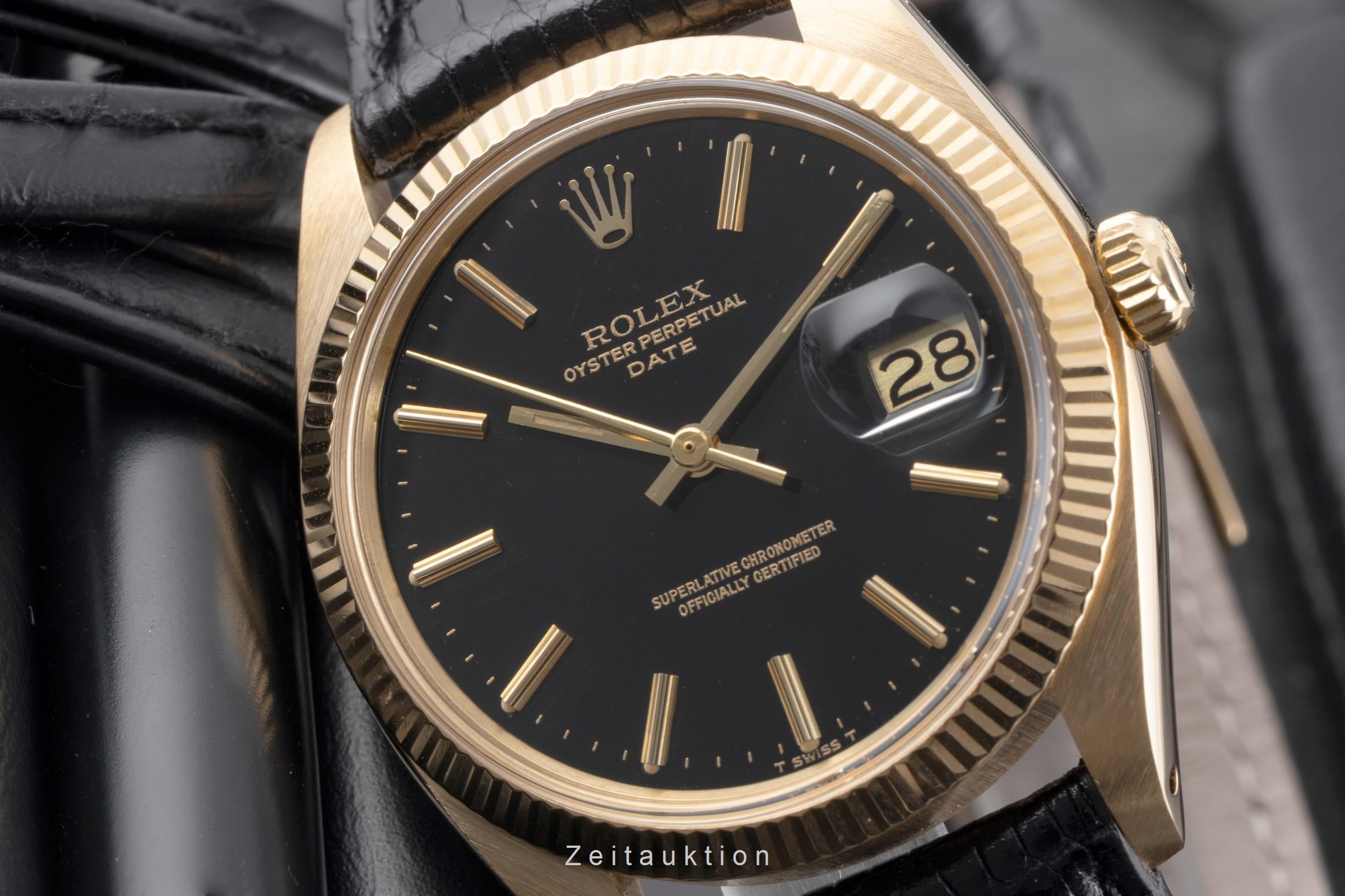 Rolex Date oro de 18 quilates automático reloj para caballeros 1503 Vintage  [2604569]