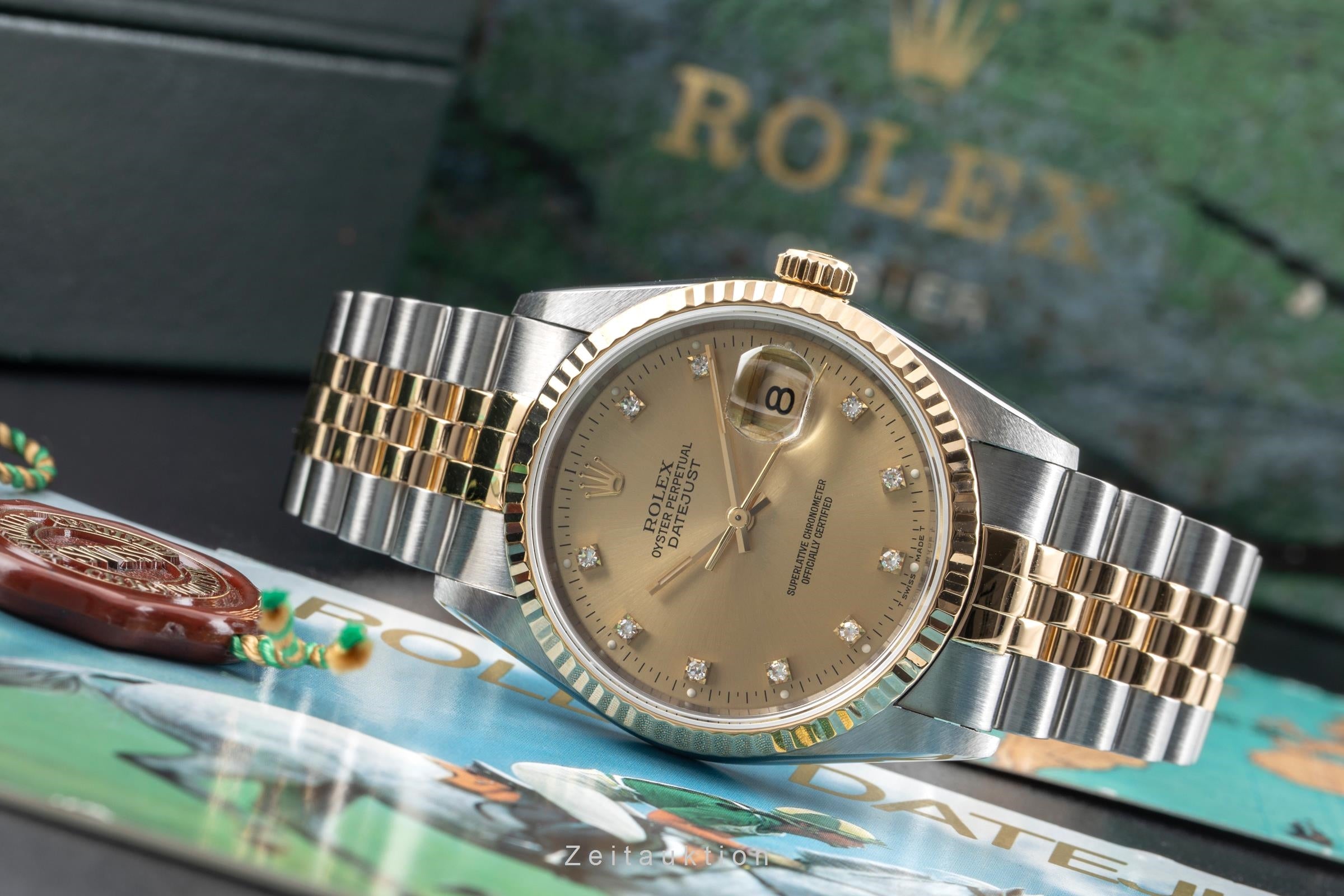 Rolex Datejust acier / or  automatique montre pour hommes 16233 LP: 17350EUR  [2604574]