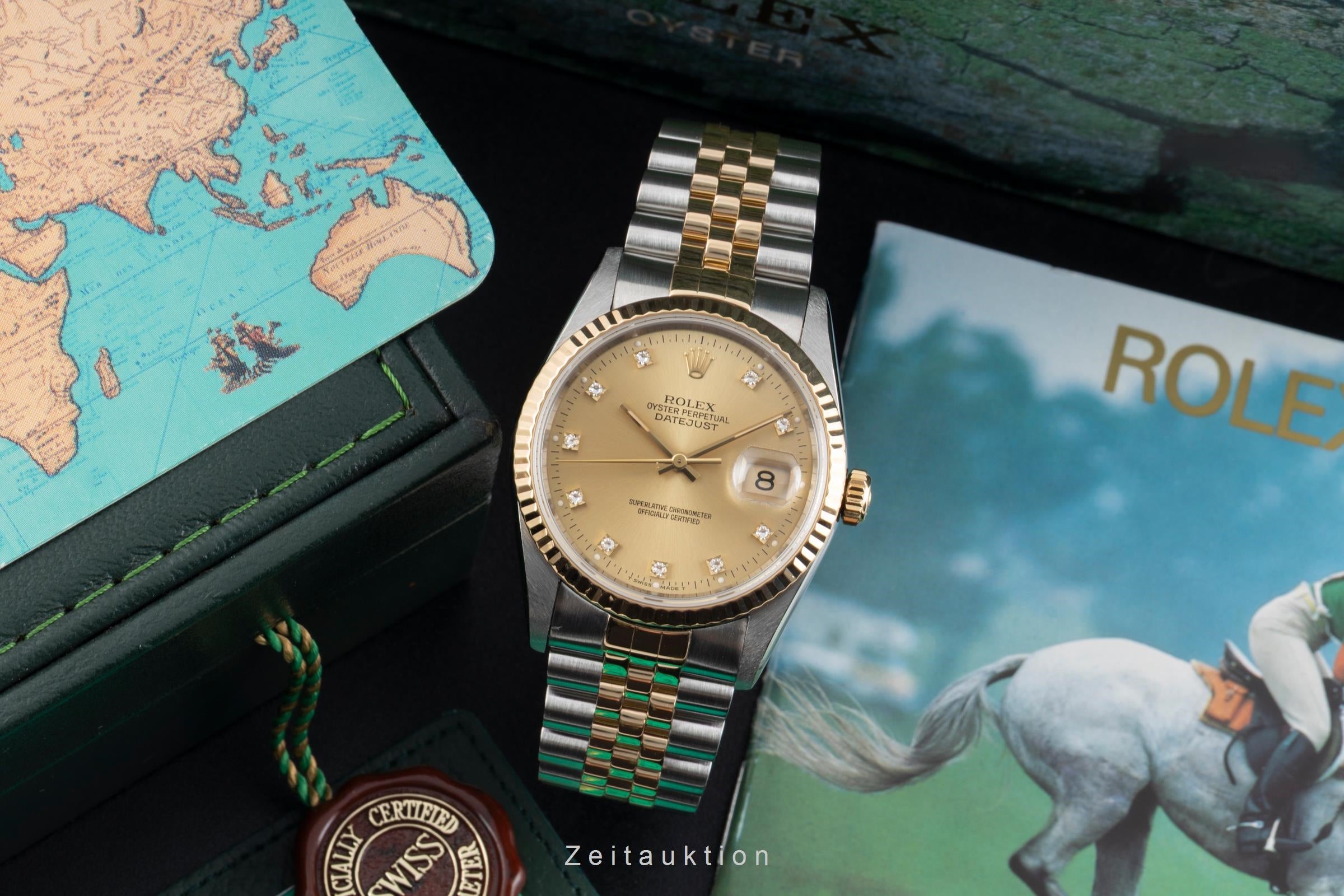 Rolex Datejust acier / or  automatique montre pour hommes 16233 LP: 17350EUR  [2604574]