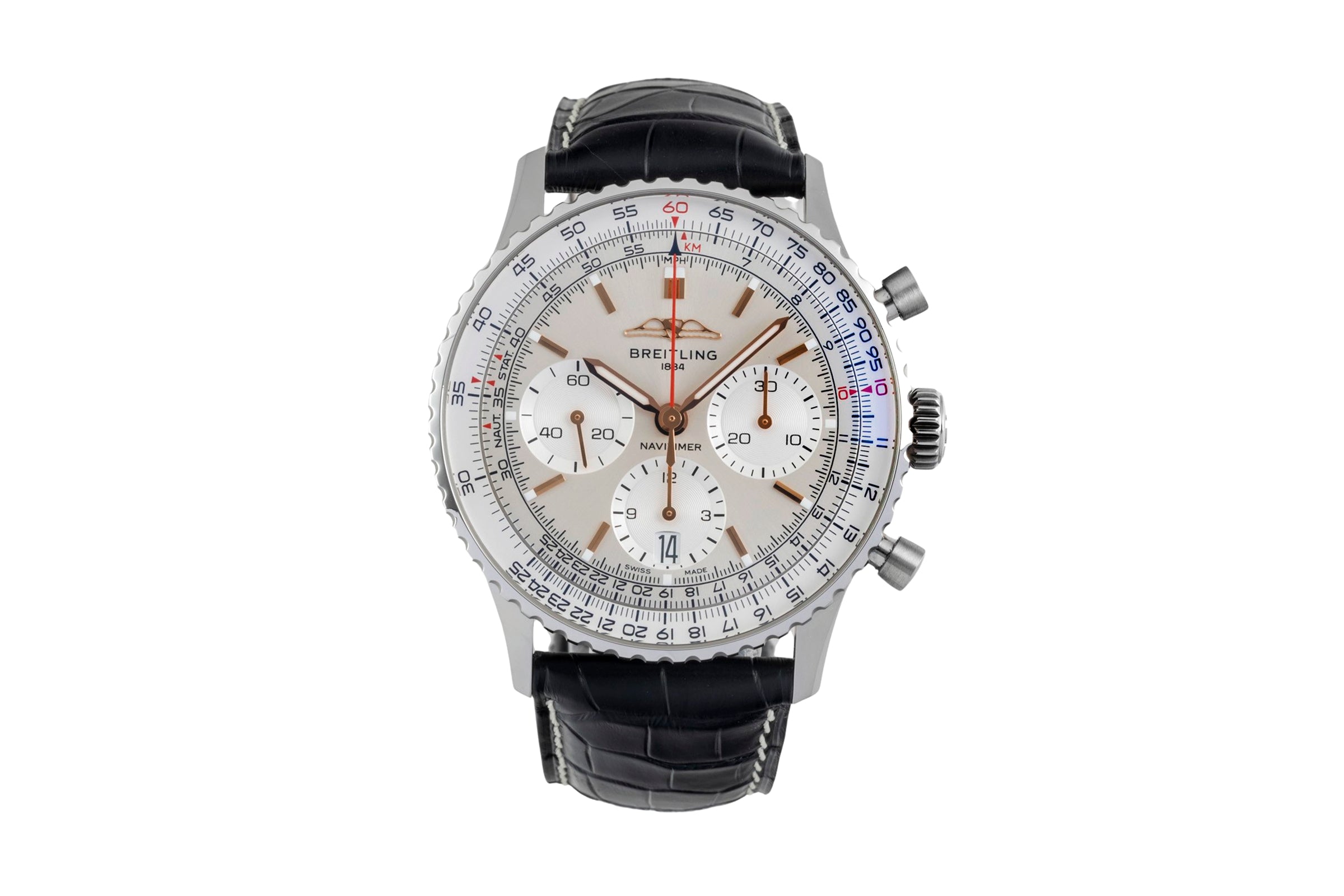 Breitling Navitimer 01 chronographe acier automatique montre pour hommes AB0139211G1P1 LP: 9500EUR  [2604575]