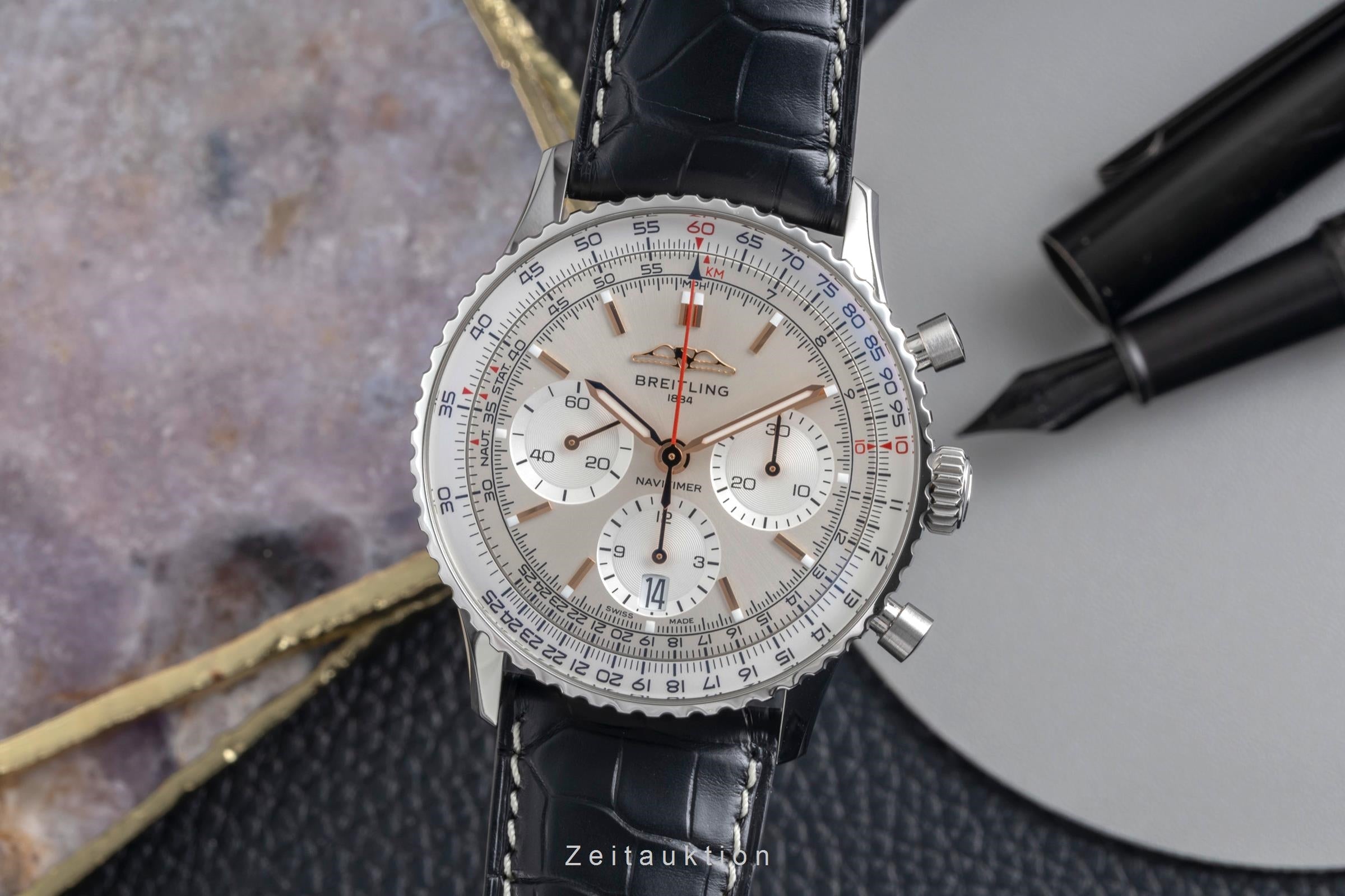 Breitling Navitimer 01 chronographe acier automatique montre pour hommes AB0139211G1P1 LP: 9500EUR  [2604575]