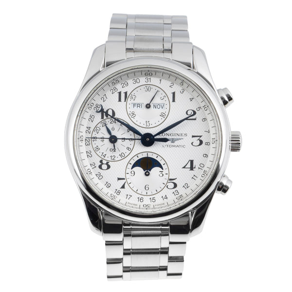 Longines Master Collection cronógrafo acero automático reloj para caballeros L2.673.4.78.5 LP: 3850EUR  [2604582]