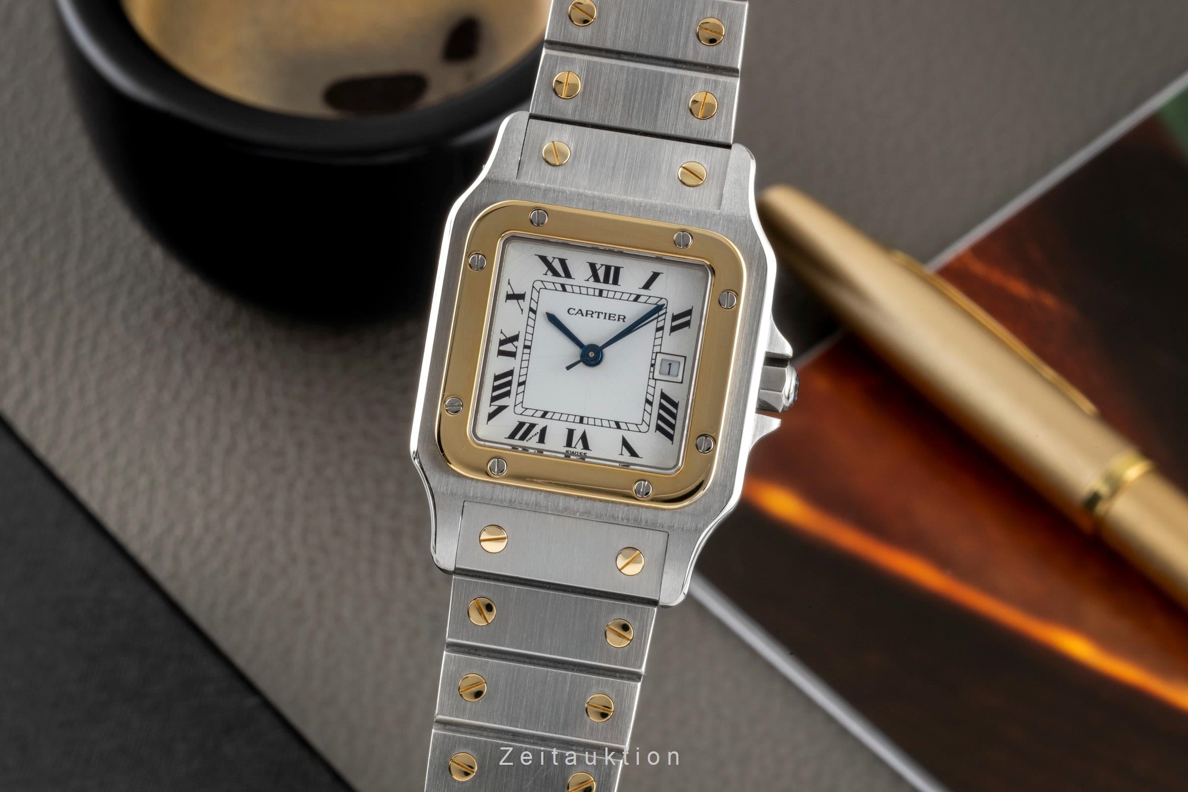 Cartier Santos steel / gold automatic men's watch 2961  [2604594]