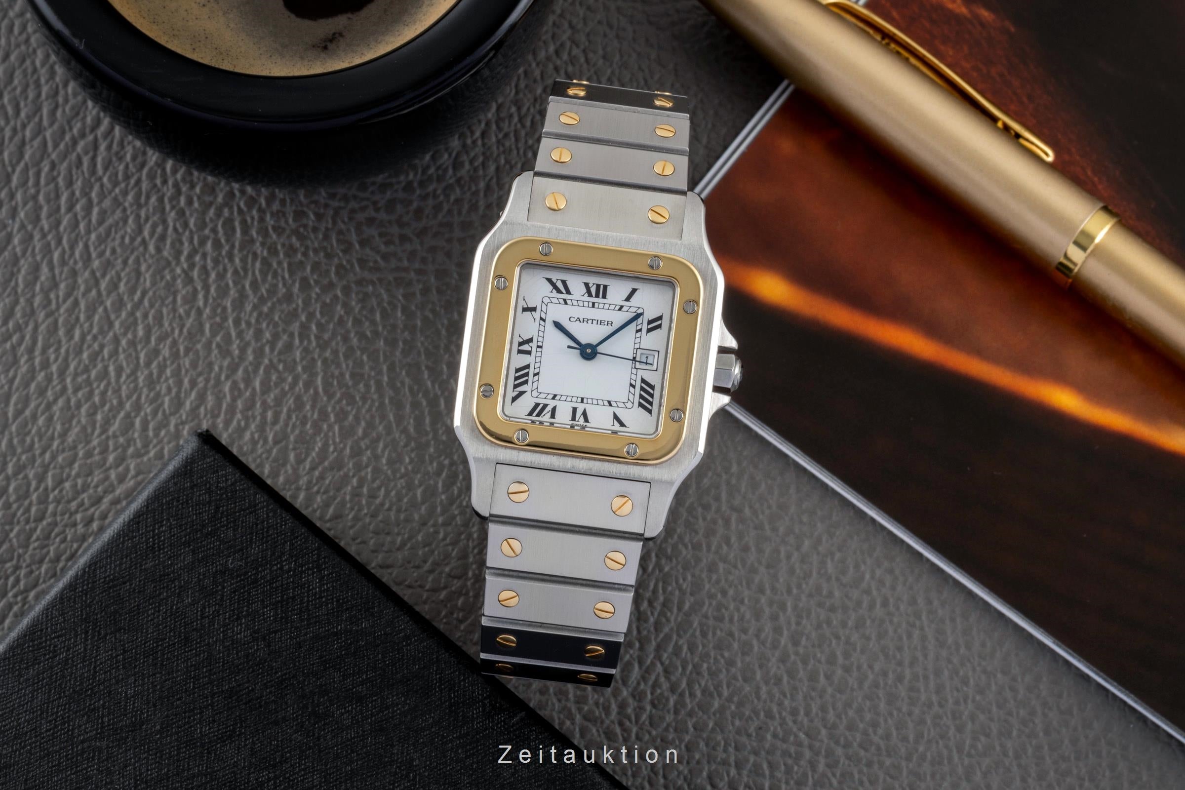Cartier Santos steel / gold automatic men's watch 2961  [2604594]