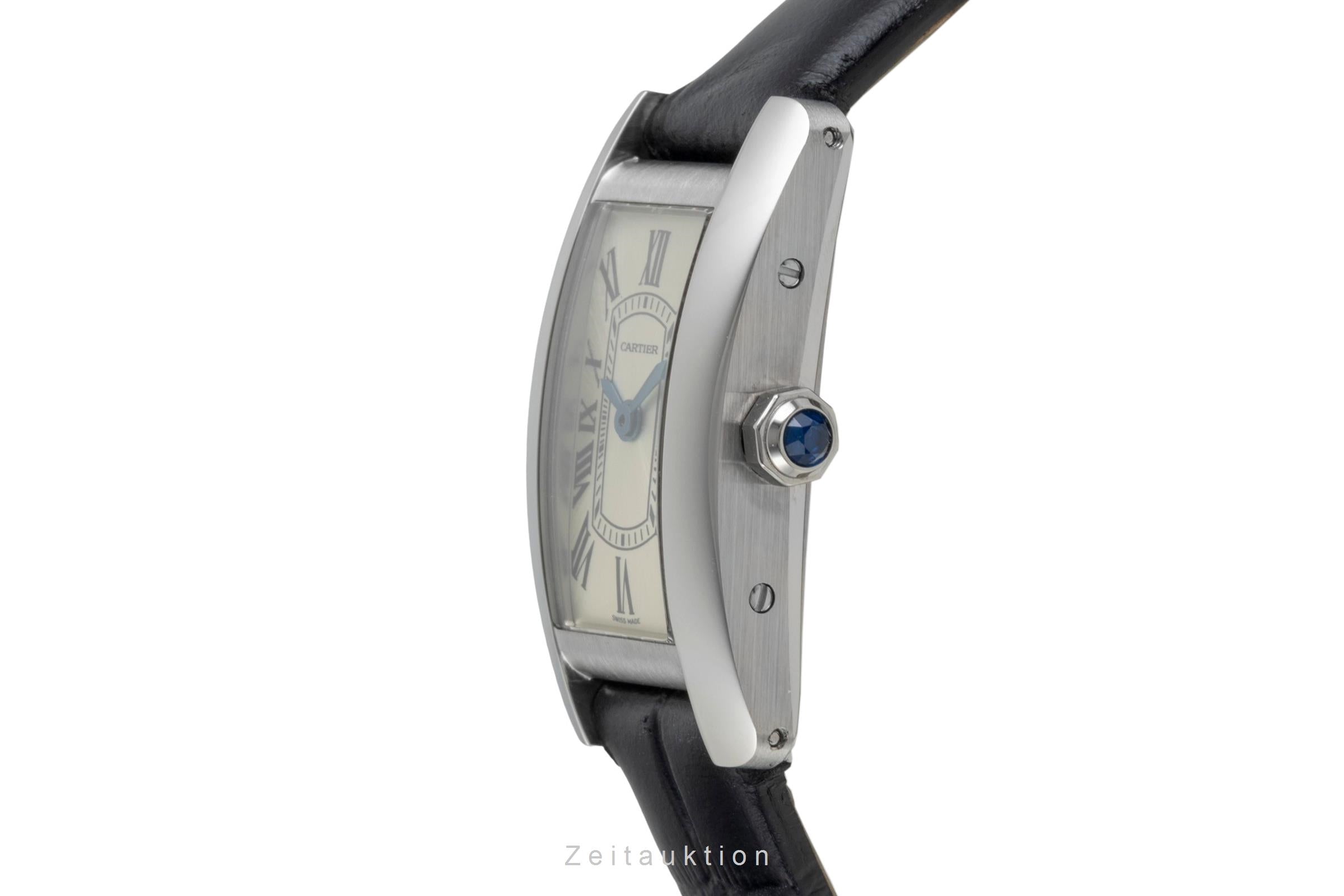 Cartier Tank Américaine Stahl Quarz Damenuhr Ref. WSTA0081 Papiere Klassiker  [2604595]