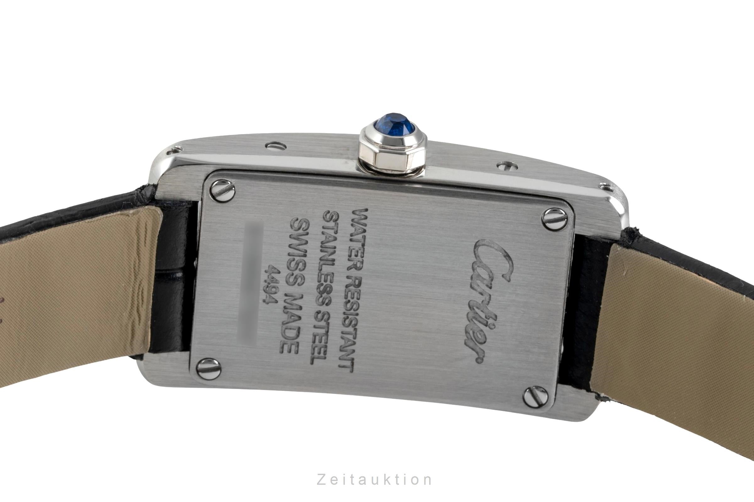 Cartier Tank Américaine Stahl Quarz Damenuhr Ref. WSTA0081 Papiere Klassiker  [2604595]