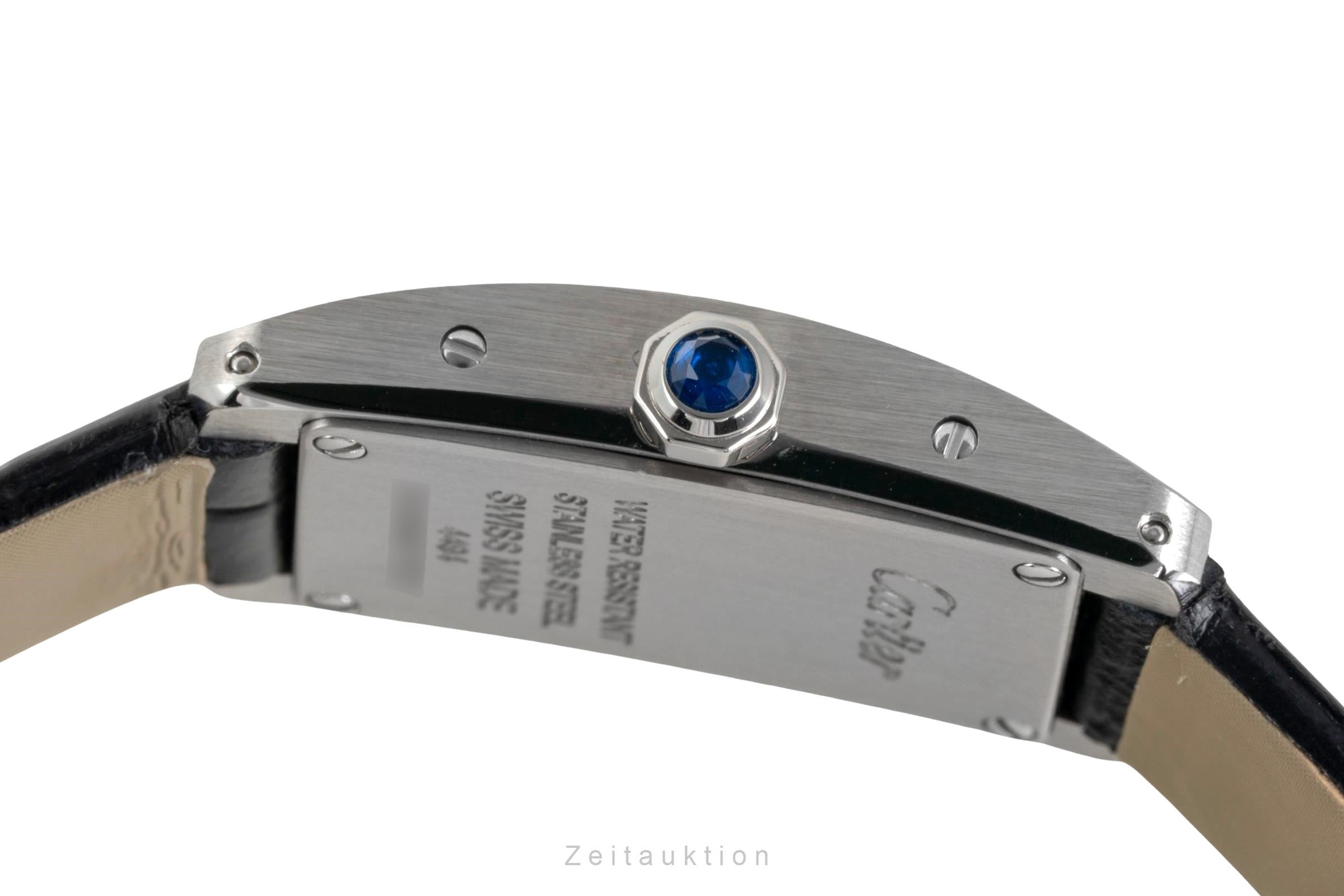 Cartier Tank Américaine Stahl Quarz Damenuhr Ref. WSTA0081 Papiere Klassiker  [2604595]