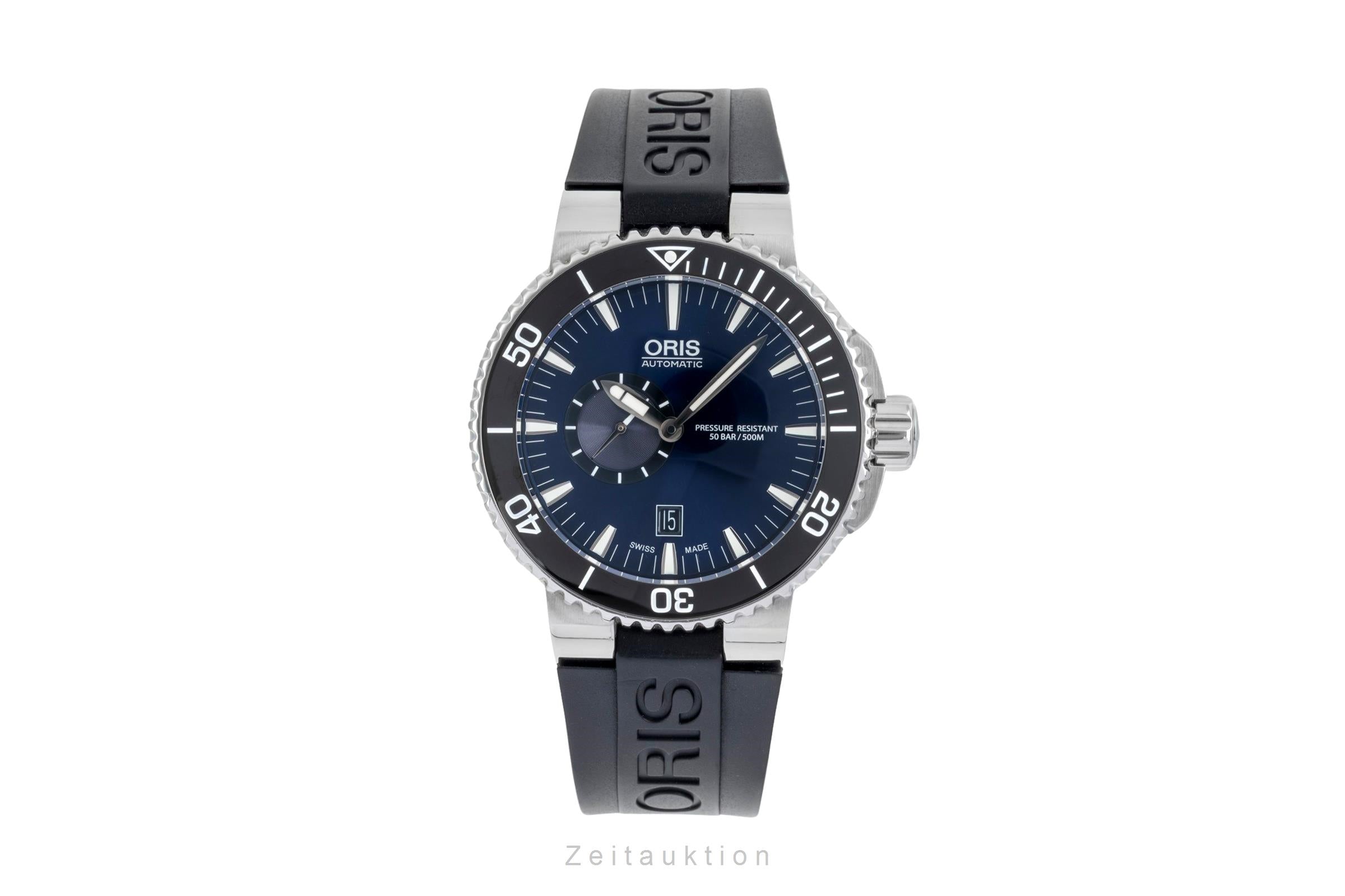 Oris Aquis Date acero automático reloj para caballeros 01 743 7673 4135-07 8 26 01PEB LP: 2200EUR  [2604605]
