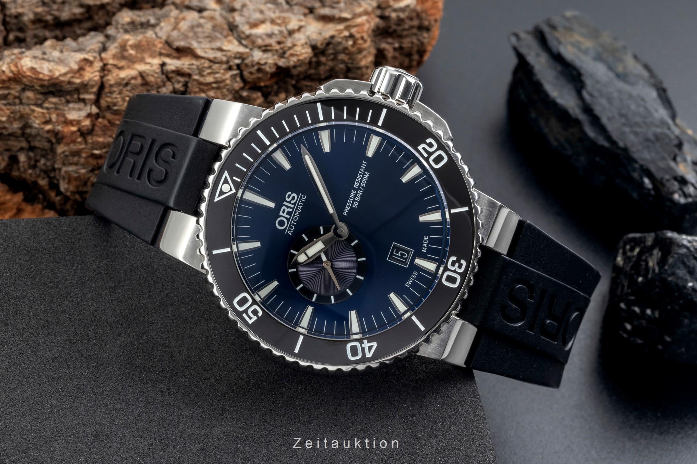 Oris Aquis Date acero automático reloj para caballeros 01 743 7673 4135-07 8 26 01PEB LP: 2200EUR  [2604605]