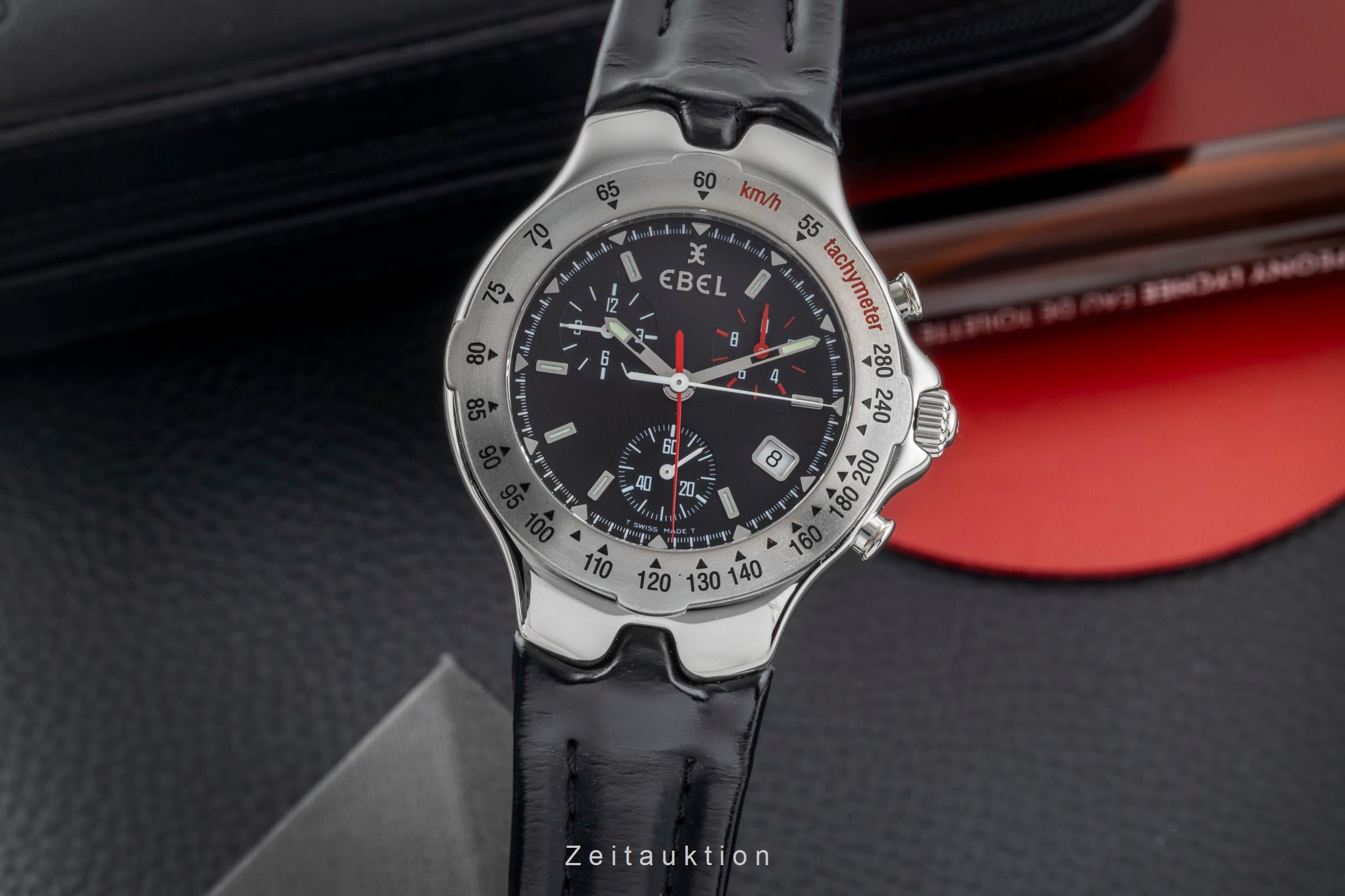 Ebel Sportwave cronógrafo acero / titanio cuarzo reloj para caballeros E9251642  [2604612]