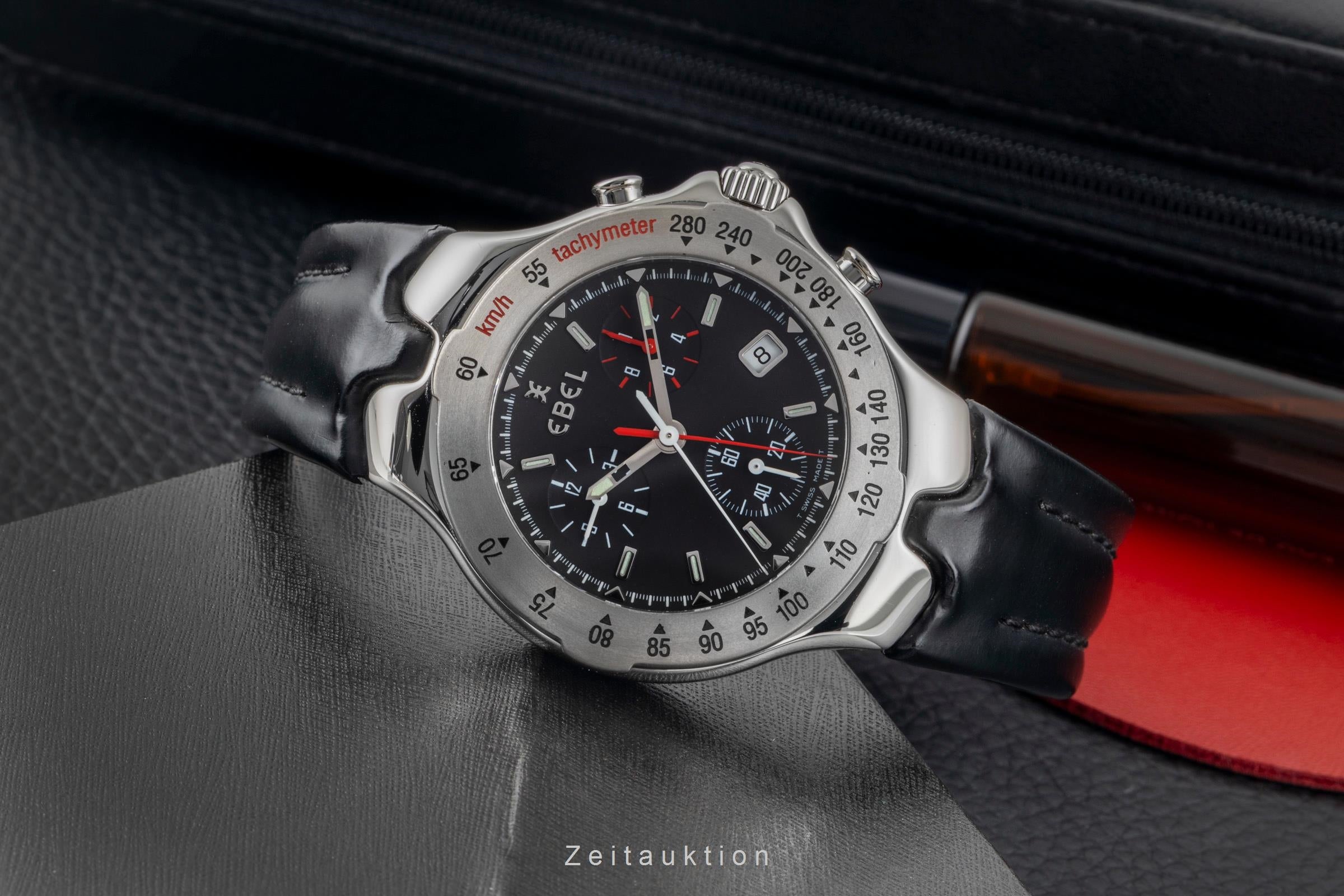 Ebel Sportwave cronógrafo acero / titanio cuarzo reloj para caballeros E9251642  [2604612]