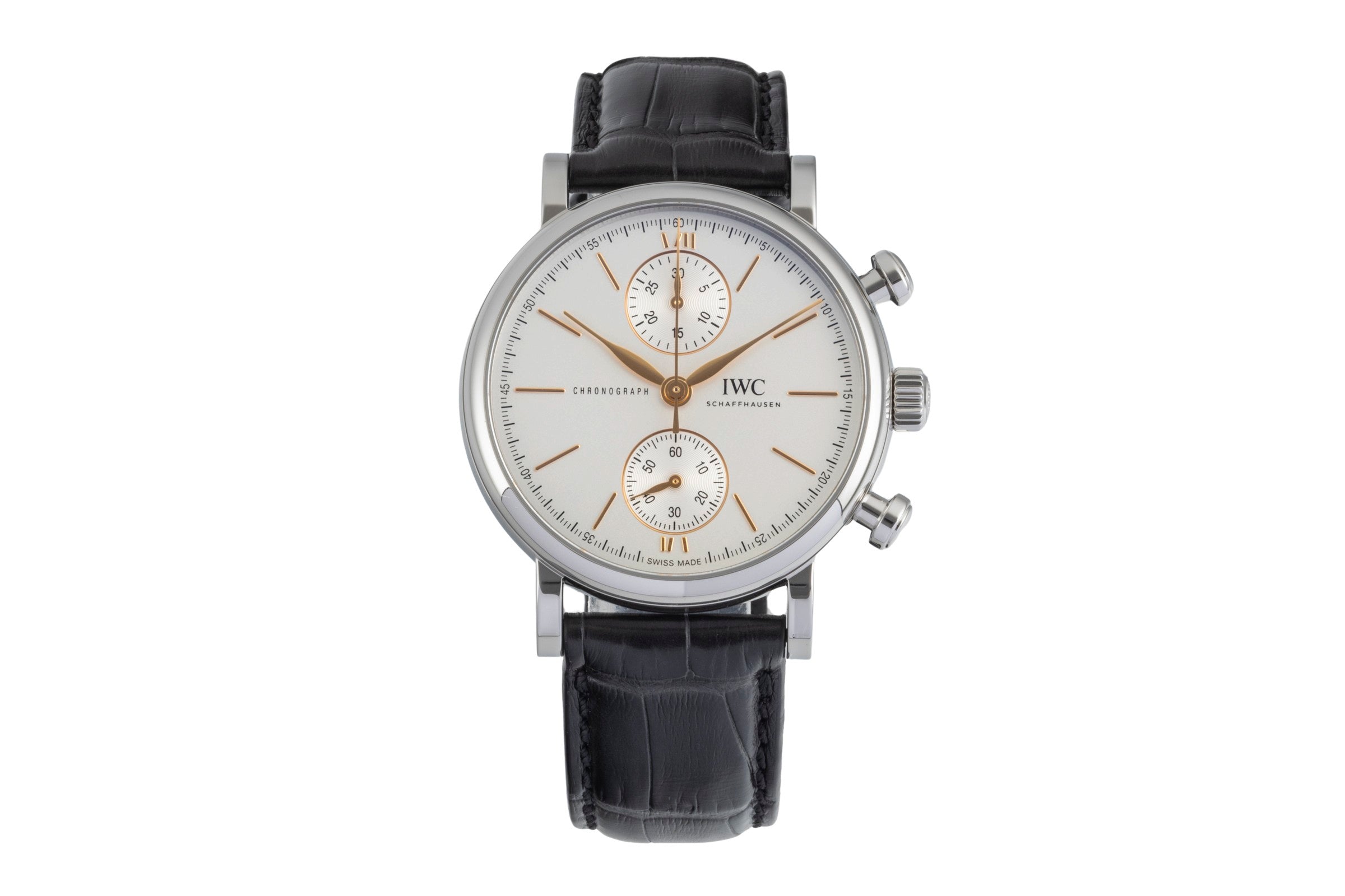 IWC Portofino chronographe acier automatique montre pour hommes IW391406 LP: 6800EUR  [2604618]