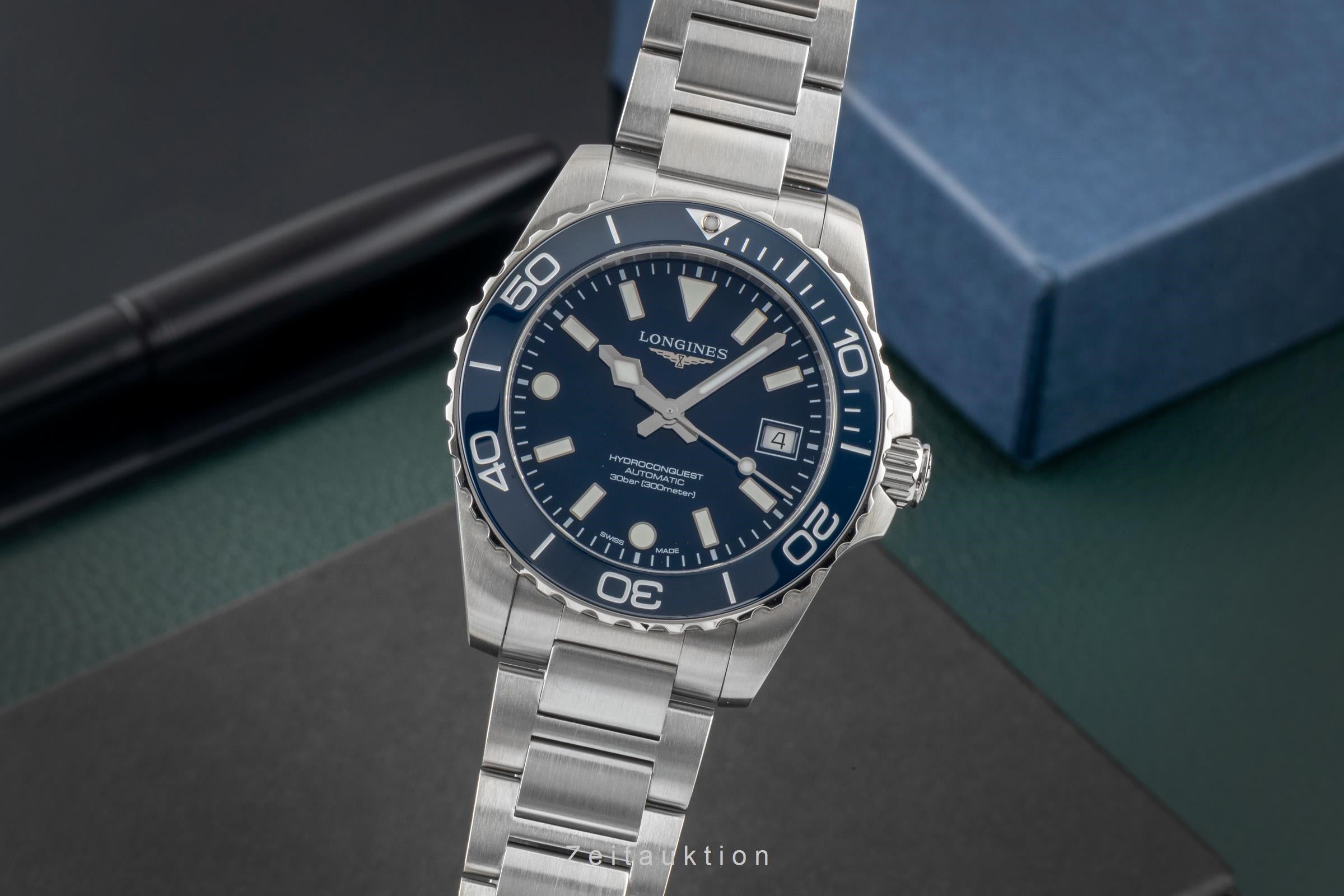 Longines Hydro Conquest acciaio automatismo orologio da uomo L3.779.4.96.6 LP: 2150EUR  [2604626]