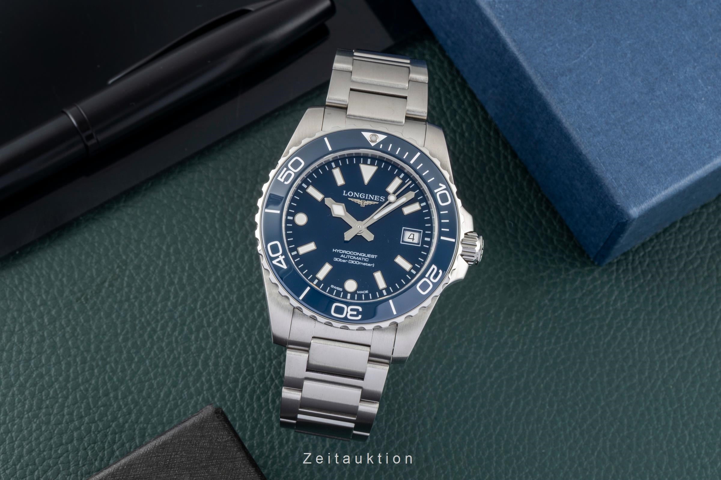 Longines Hydro Conquest acciaio automatismo orologio da uomo L3.779.4.96.6 LP: 2150EUR  [2604626]