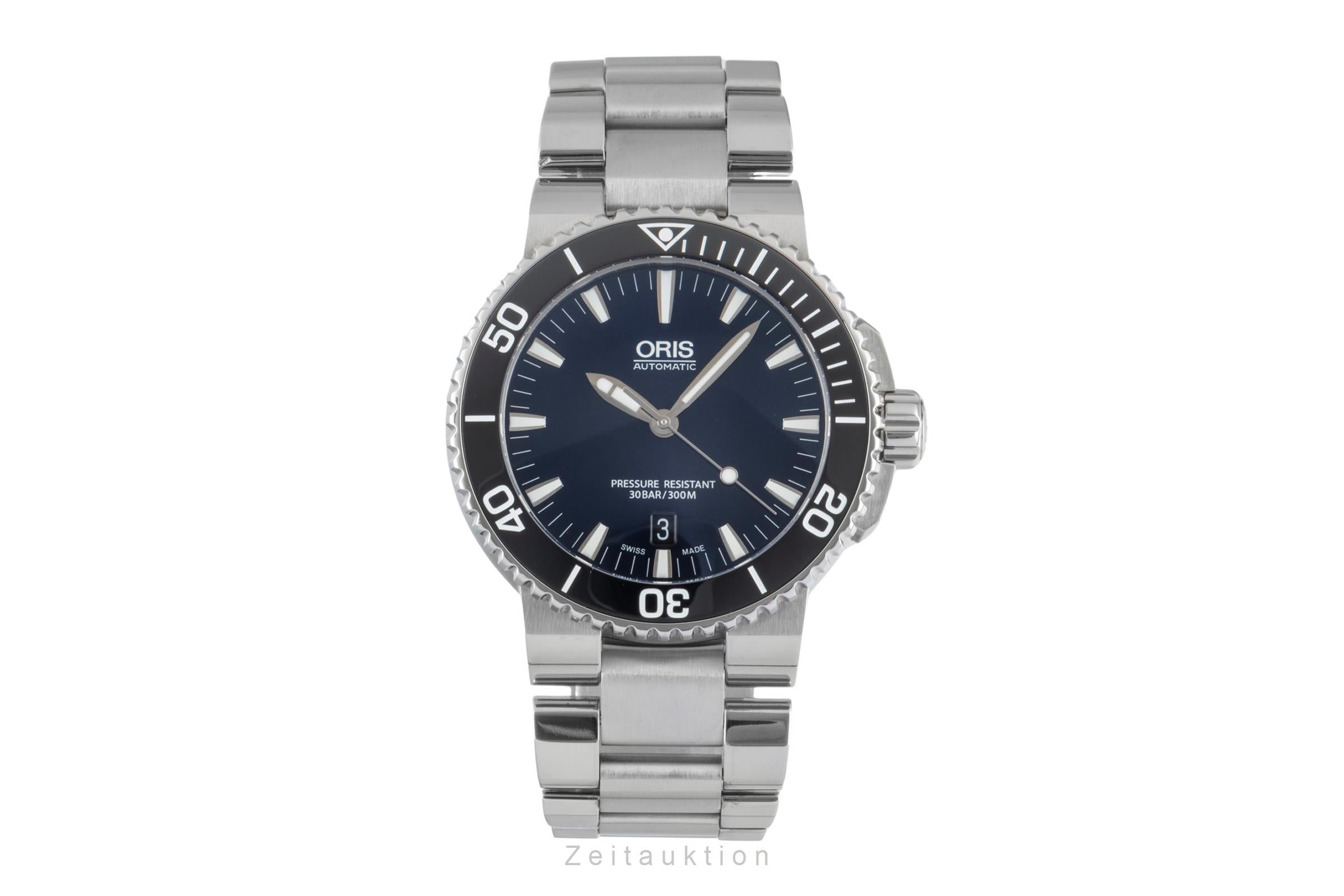 Oris Aquis Date acero automático reloj para caballeros 01 733 7653 4135-07 8 26 01PEB LP: 1800EUR  [2604627]