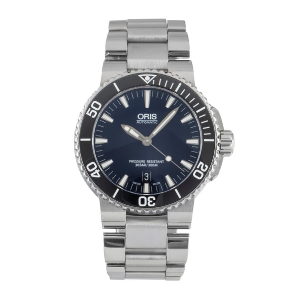 Oris Aquis Date acero automático reloj para caballeros 01 733 7653 4135-07 8 26 01PEB LP: 1800EUR  [2604627]