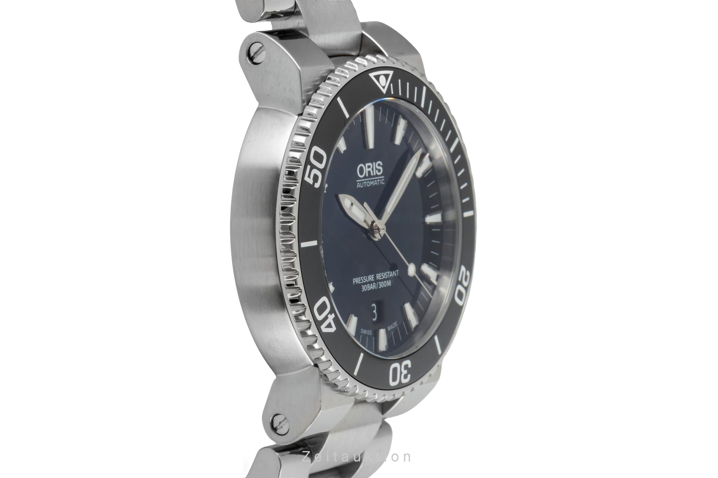 Oris Aquis Date acero automático reloj para caballeros 01 733 7653 4135-07 8 26 01PEB LP: 1800EUR  [2604627]