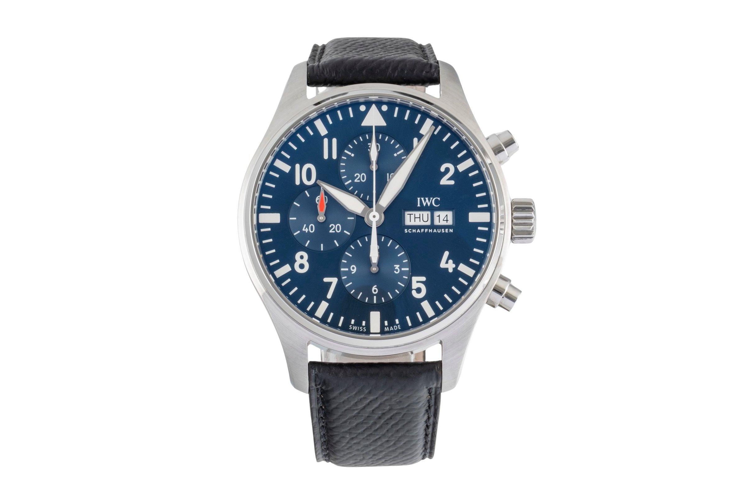IWC Fliegerchronograph chronographe acier automatique montre pour hommes IW377714  [2604633]