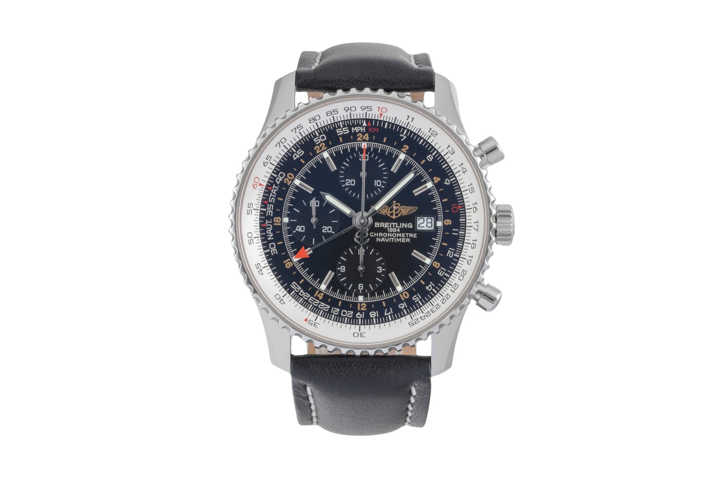 Breitling Navitimer World cronógrafo acero automático reloj para caballeros A24322  [2604634]