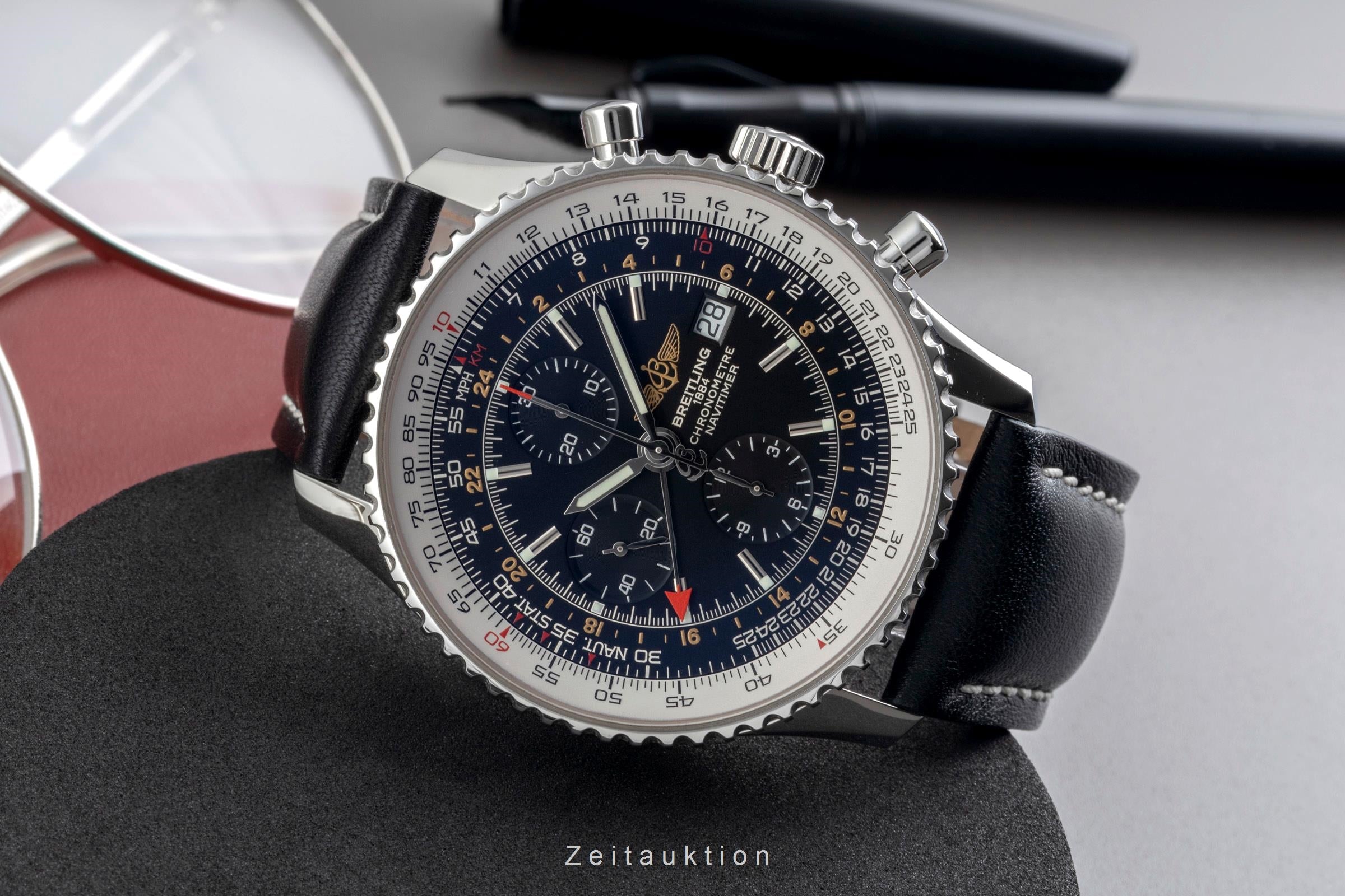 Breitling Navitimer World cronógrafo acero automático reloj para caballeros A24322  [2604634]