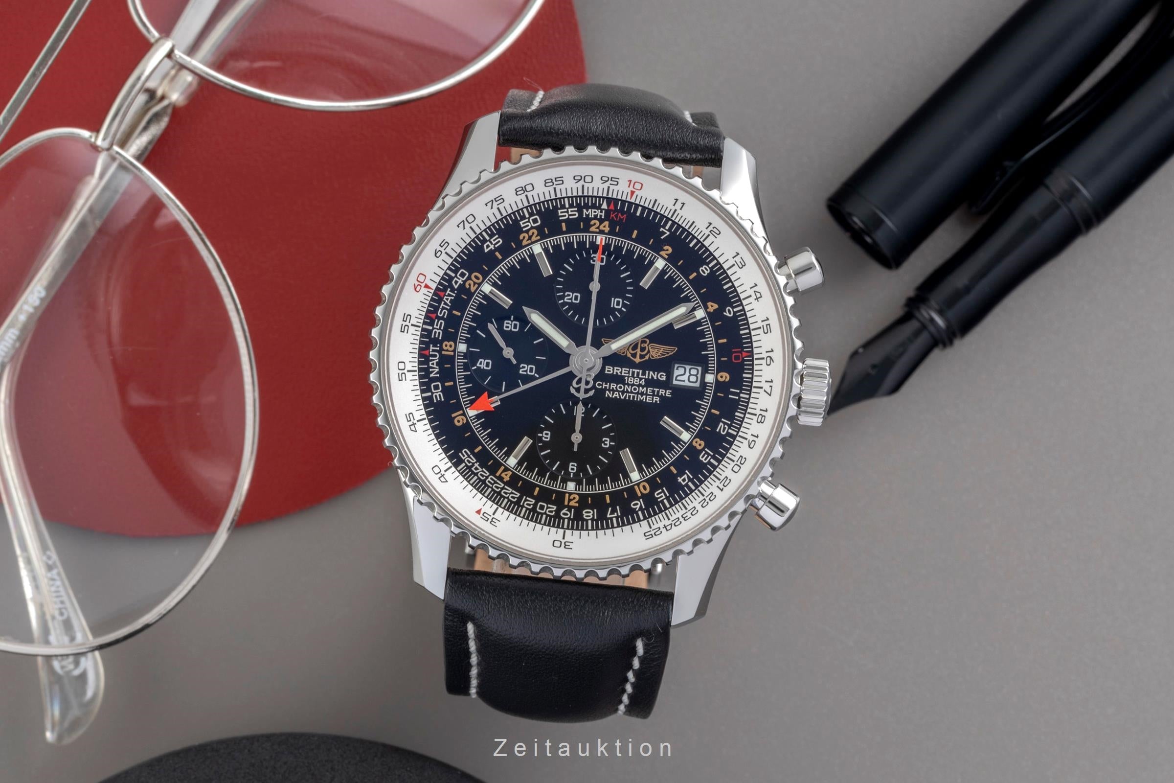 Breitling Navitimer World cronógrafo acero automático reloj para caballeros A24322  [2604634]