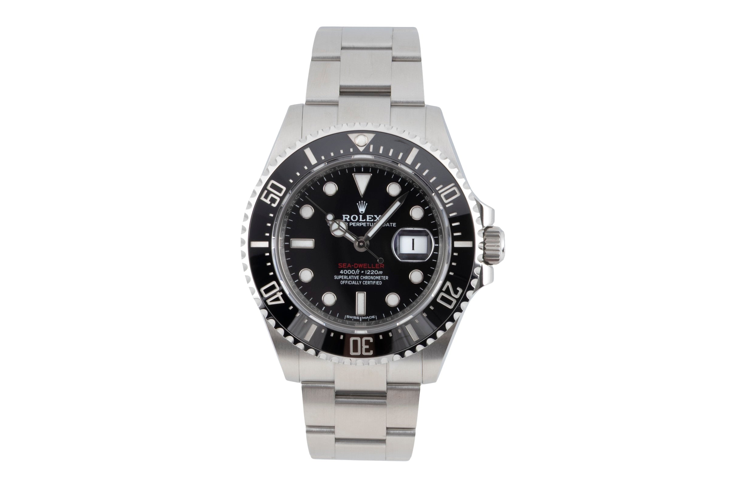 Rolex Sea-Dweller Single Red Stahl Herrenuhr Oyster Ref. 126600 B&P 2017 LC100 [2604640]