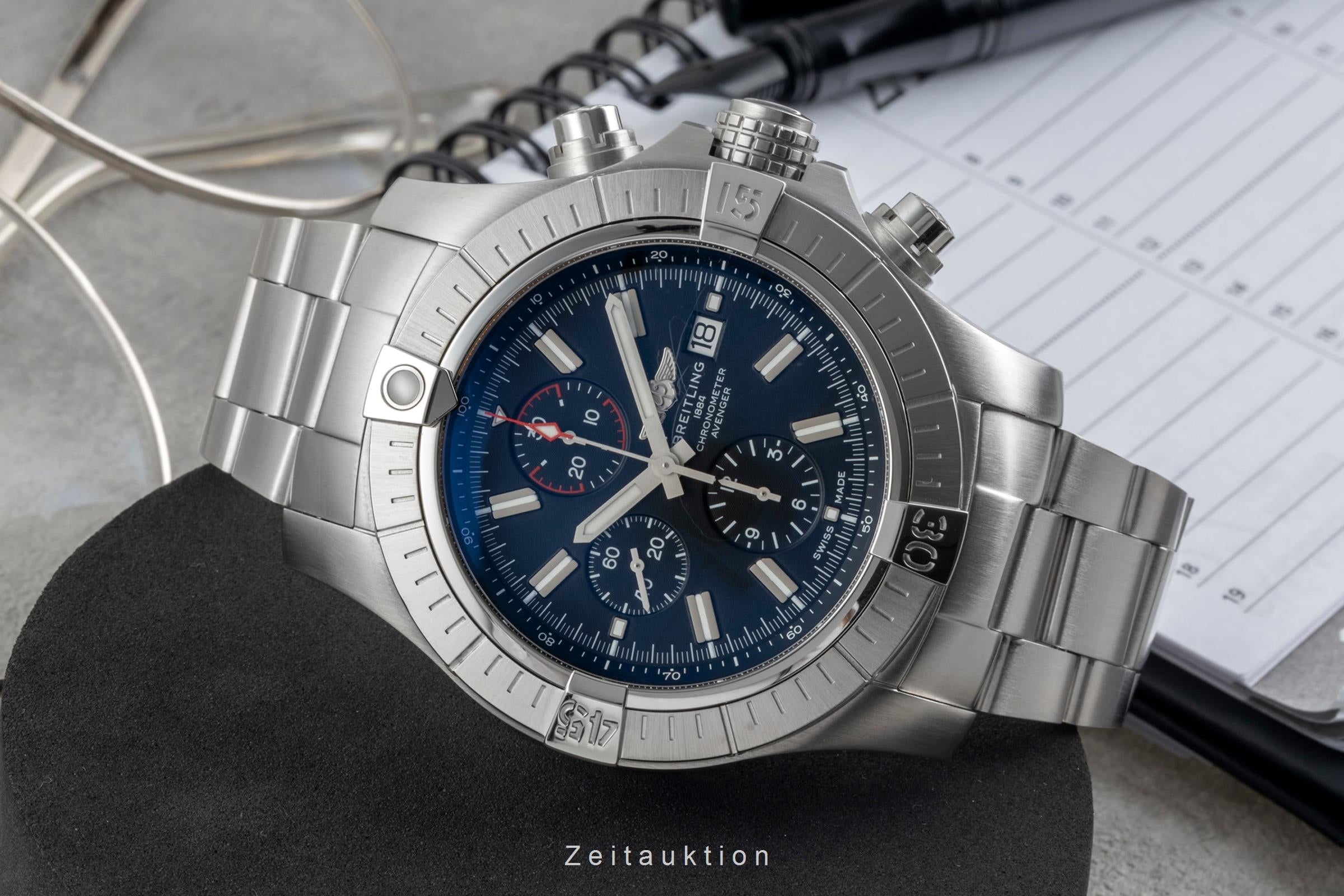 Breitling Super Avenger chronograph steel automatic men's watch A13375  [2604645]