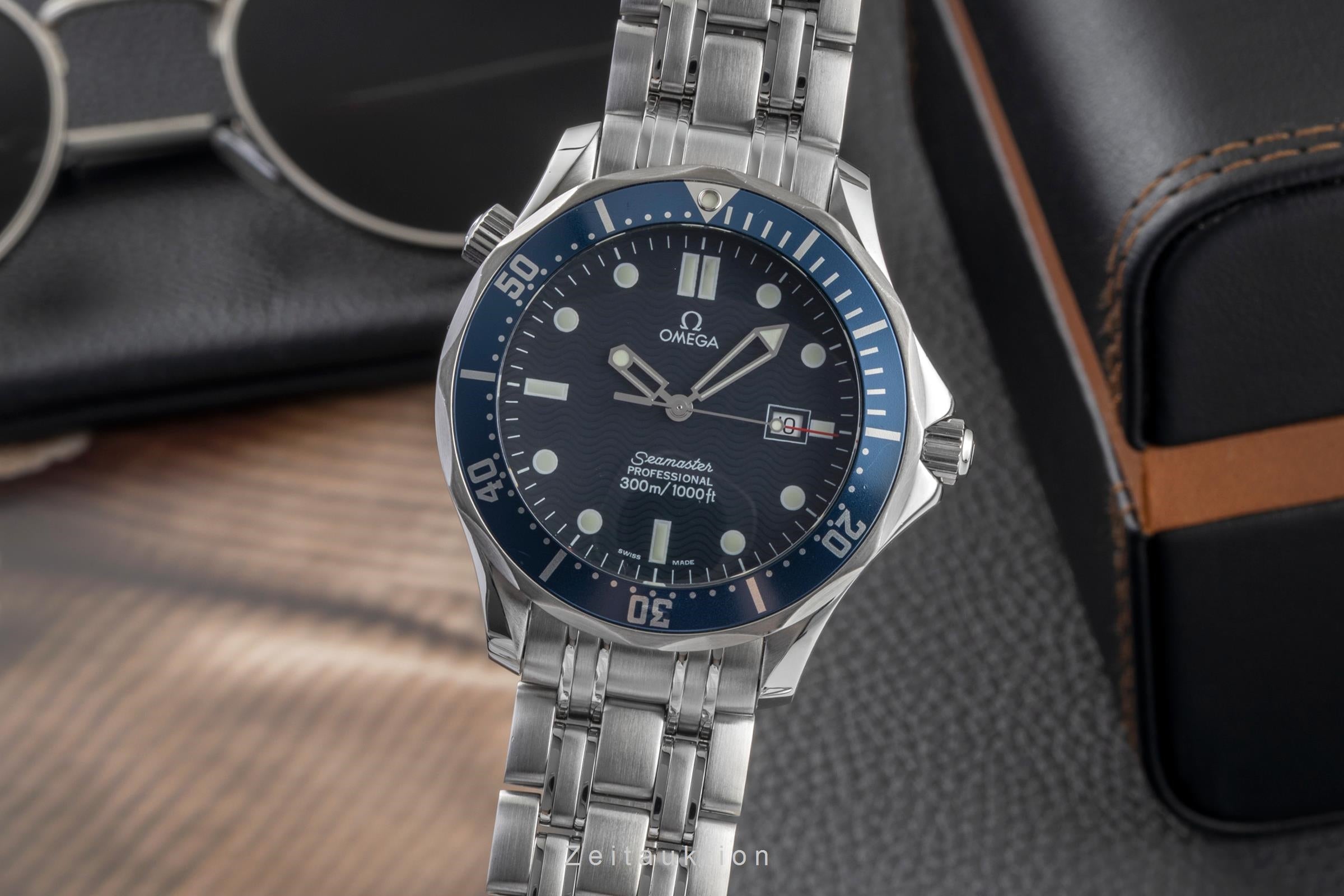 Omega Seamaster steel quartz men's watch 2221.80.00  [2604654]