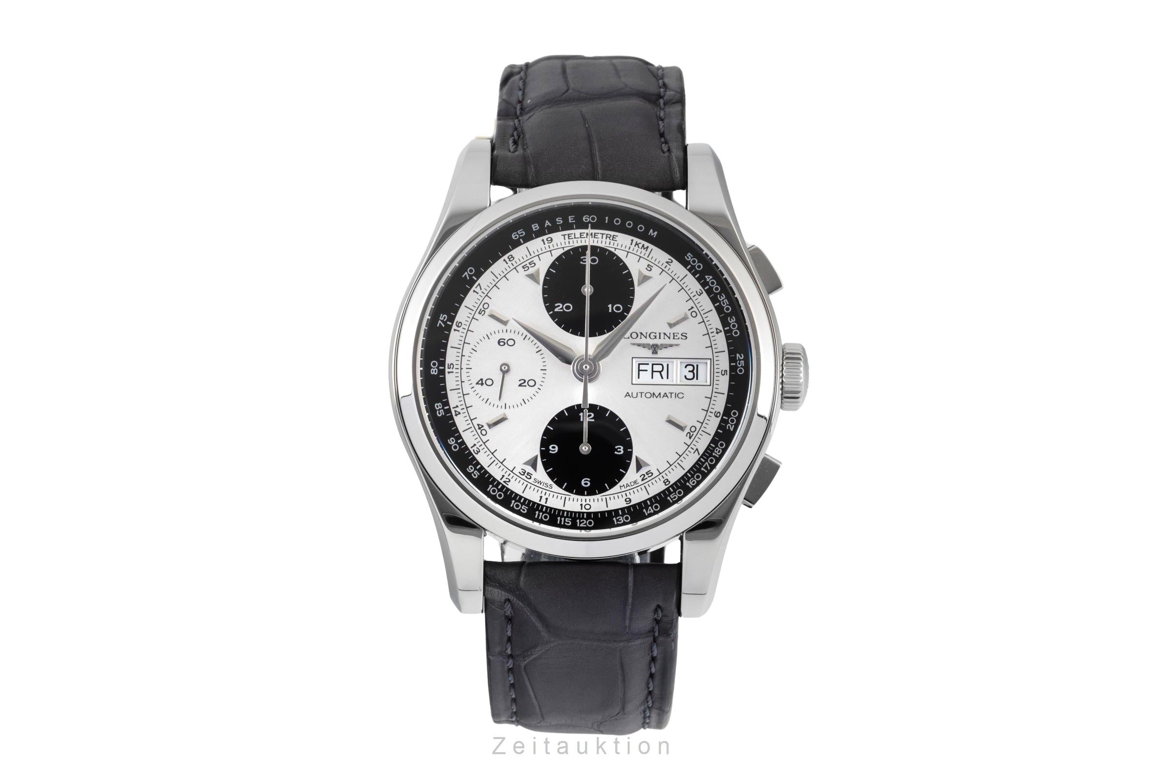 Longines Heritage chronographe acier automatique montre pour hommes L2.747.4.92.4 LP: 3700EUR  [2604663]