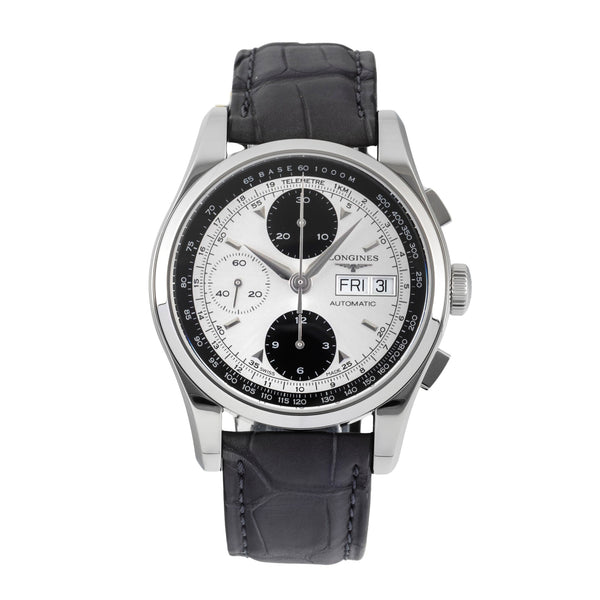 Longines Heritage chronographe acier automatique montre pour hommes L2.747.4.92.4 LP: 3700EUR  [2604663]