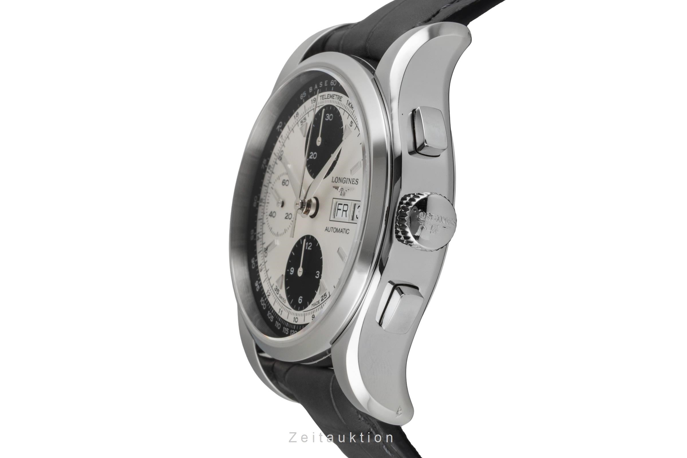 Longines Heritage chronographe acier automatique montre pour hommes L2.747.4.92.4 LP: 3700EUR  [2604663]