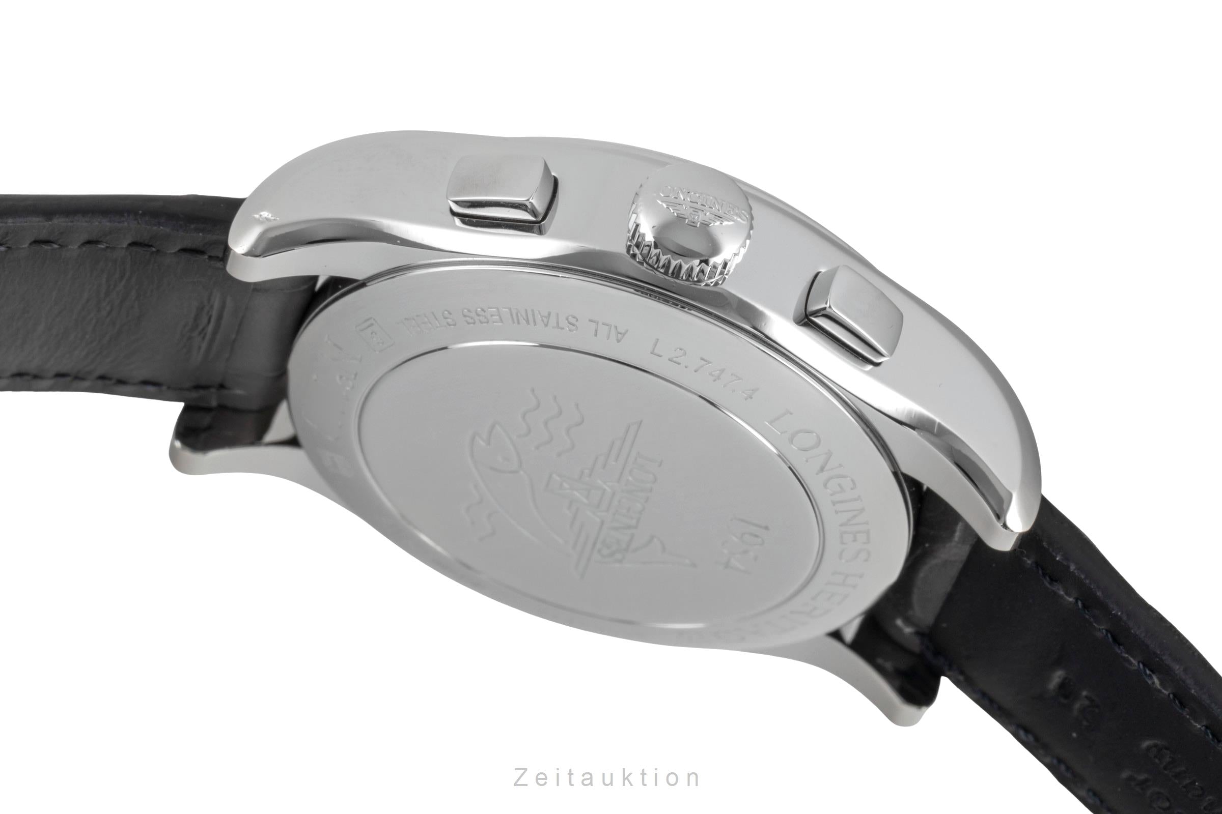 Longines Heritage chronographe acier automatique montre pour hommes L2.747.4.92.4 LP: 3700EUR  [2604663]