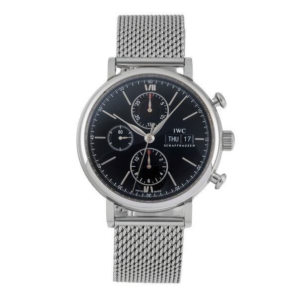 IWC Portofino Chronograph Edelstahl Automatik Herrenuhr Ref. IW391010 Papiere [2604682]