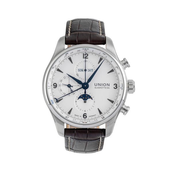 Union Glashütte Belisar cronografo acciaio automatismo orologio da uomo D009.425.A LP: 3600EUR  [2604686]