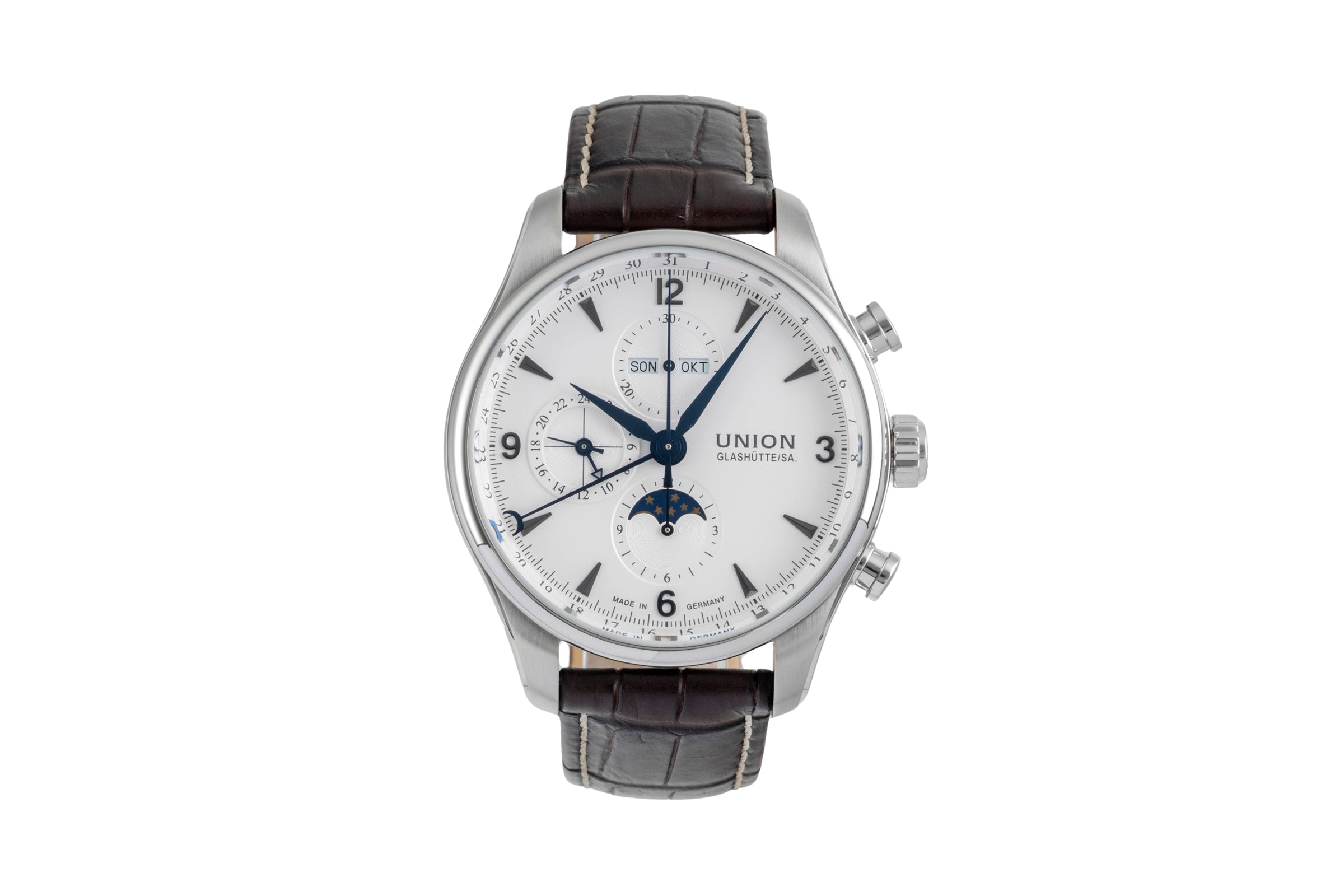 Union Glashütte Belisar cronografo acciaio automatismo orologio da uomo D009.425.A LP: 3600EUR  [2604686]
