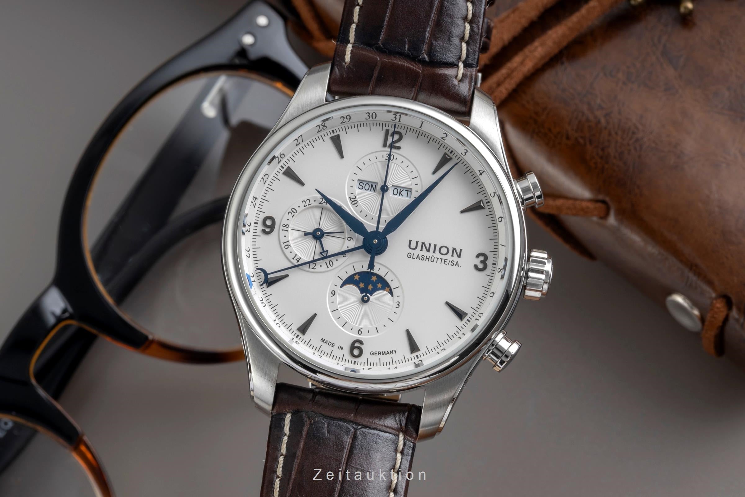 Union Glashütte Belisar cronografo acciaio automatismo orologio da uomo D009.425.A LP: 3600EUR  [2604686]