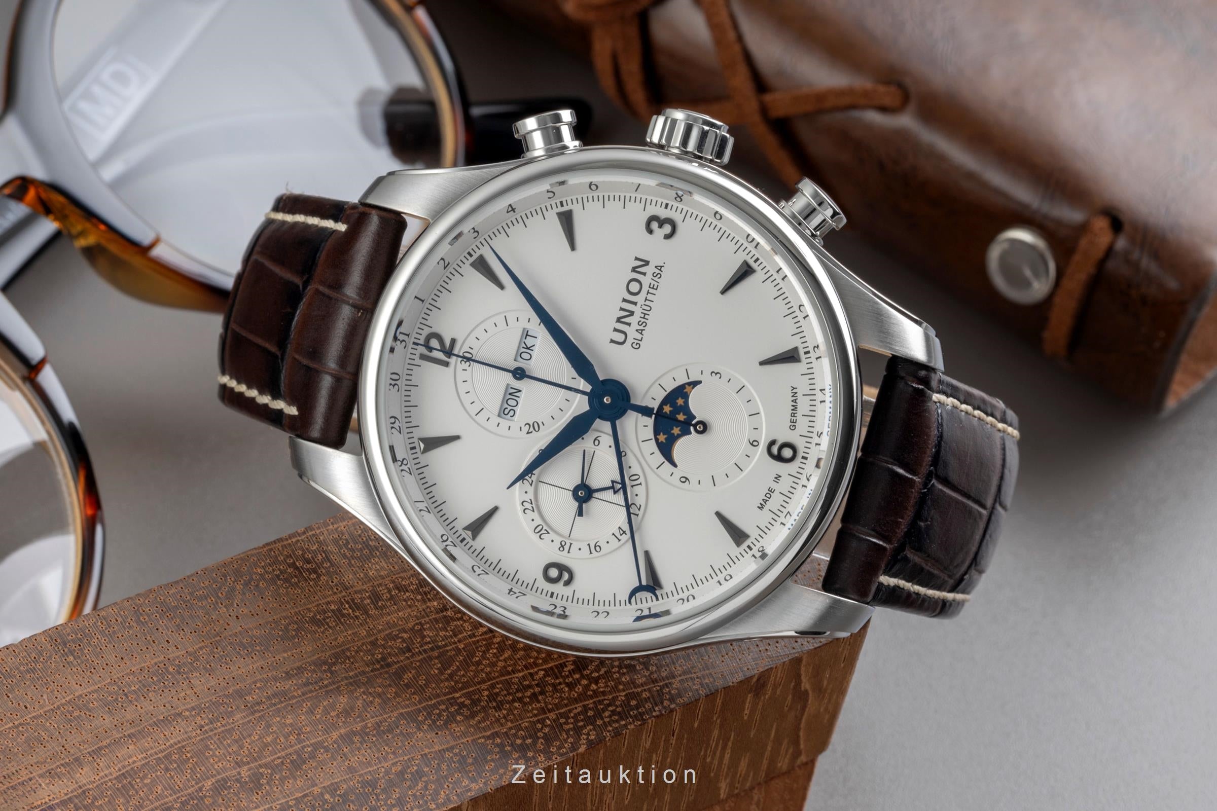 Union Glashütte Belisar cronografo acciaio automatismo orologio da uomo D009.425.A LP: 3600EUR  [2604686]