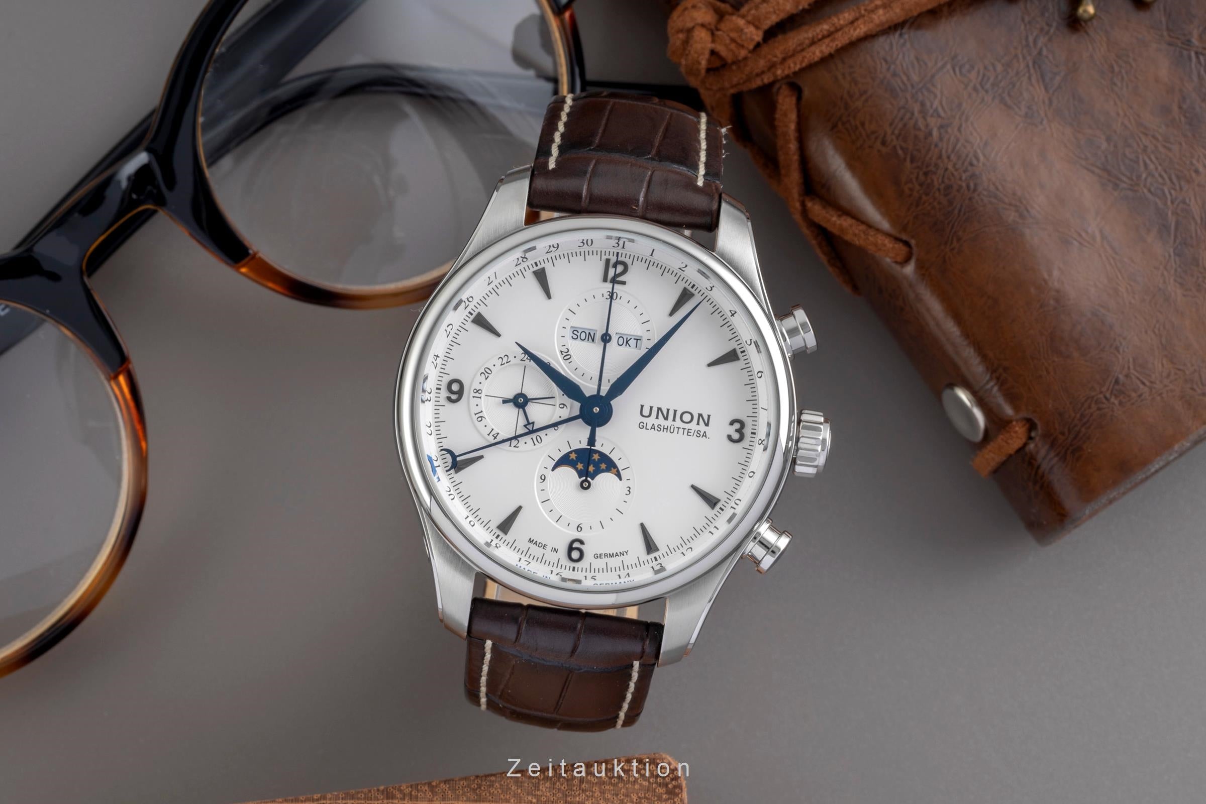 Union Glashütte Belisar cronografo acciaio automatismo orologio da uomo D009.425.A LP: 3600EUR  [2604686]